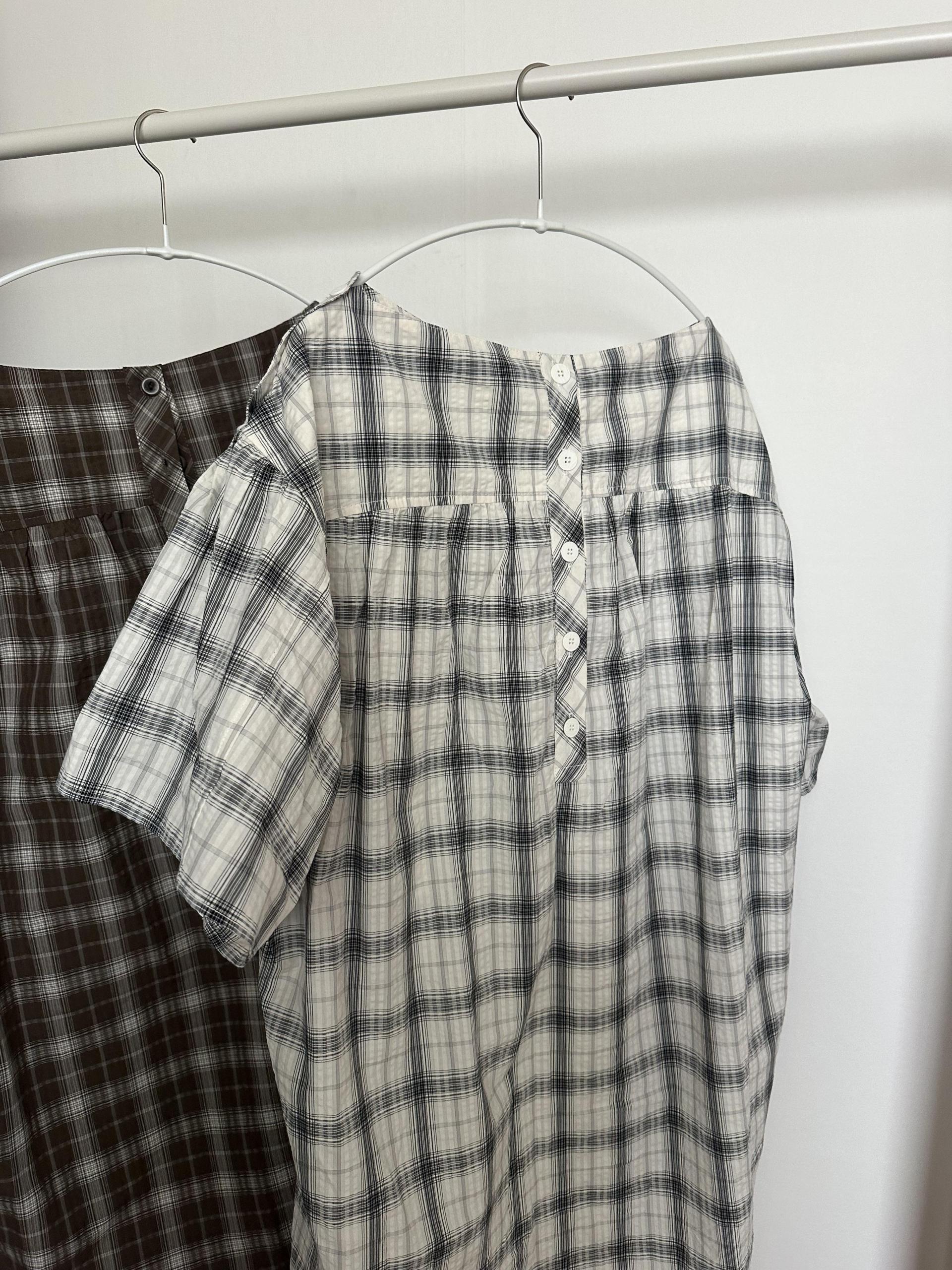 brioche check dress (mocha)