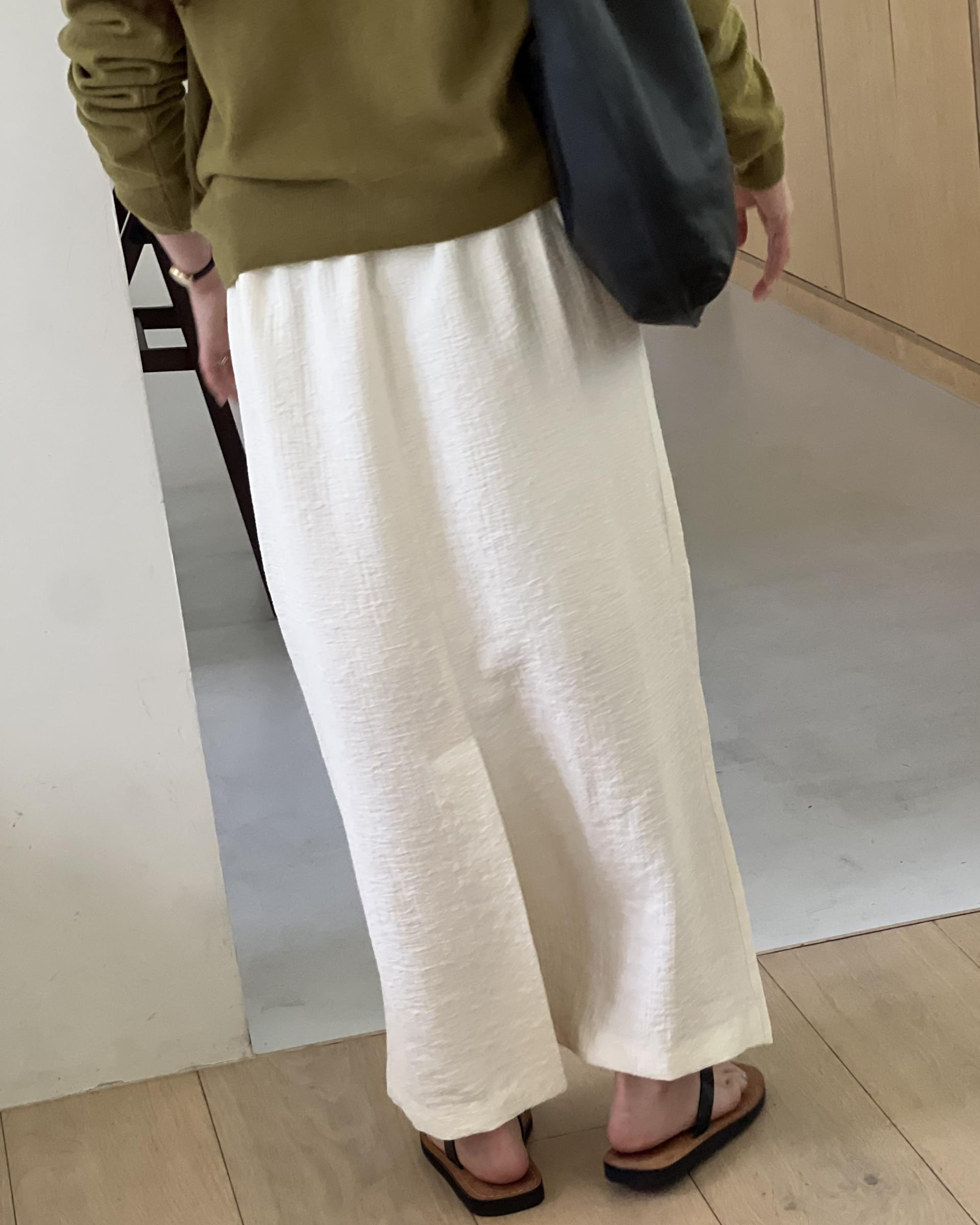 base wrinkle skirt (black/cream)