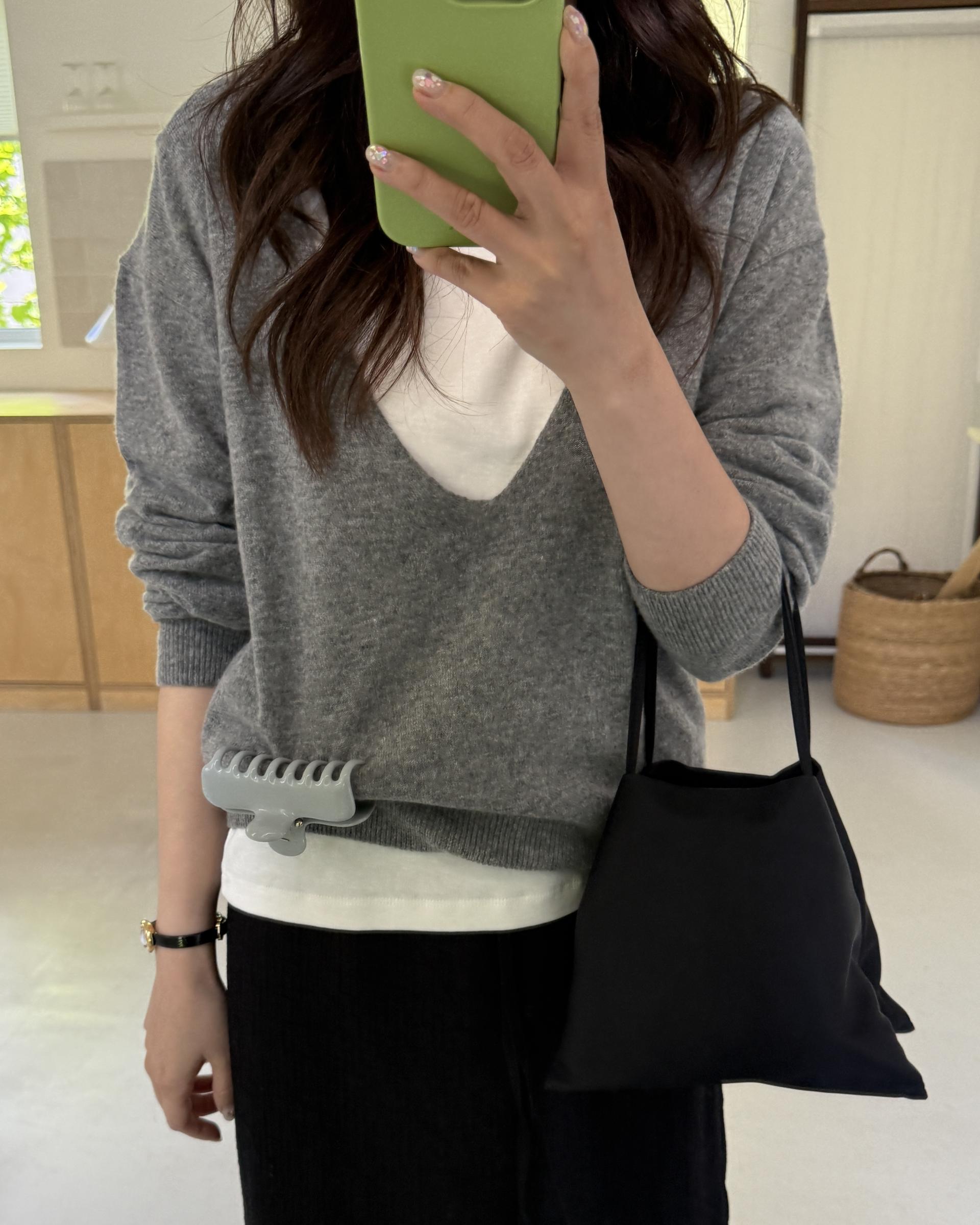 base wrinkle skirt (black/cream)