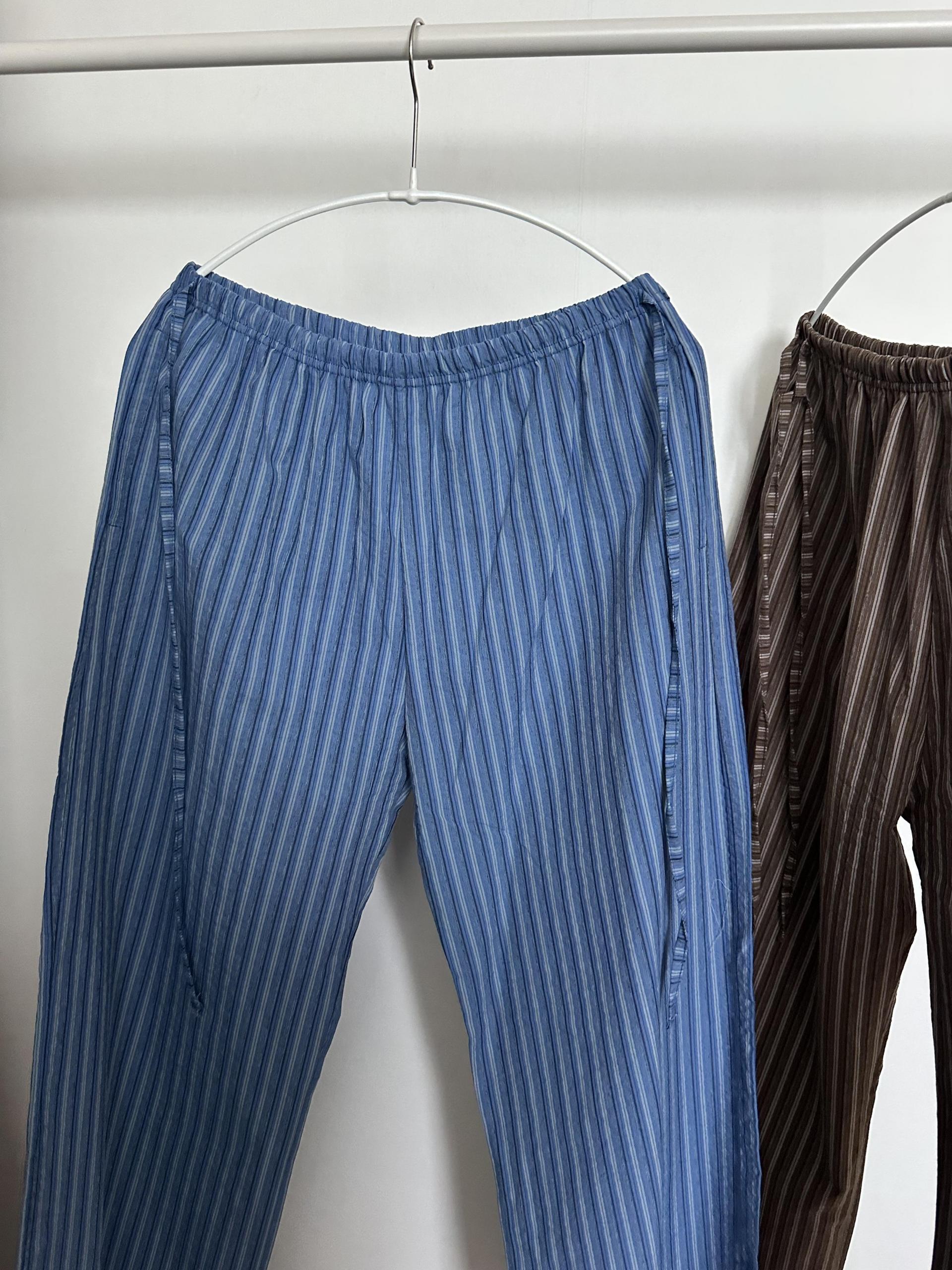 zinny stripe pants (blue/brown)