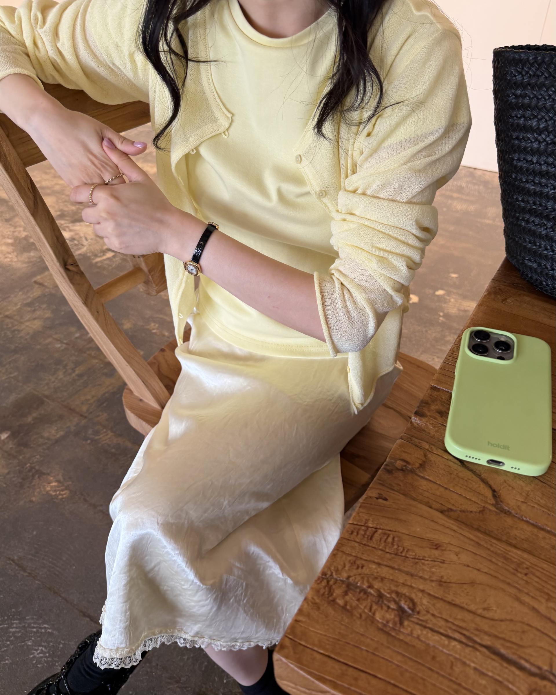 carol summer cardigan (lemon)