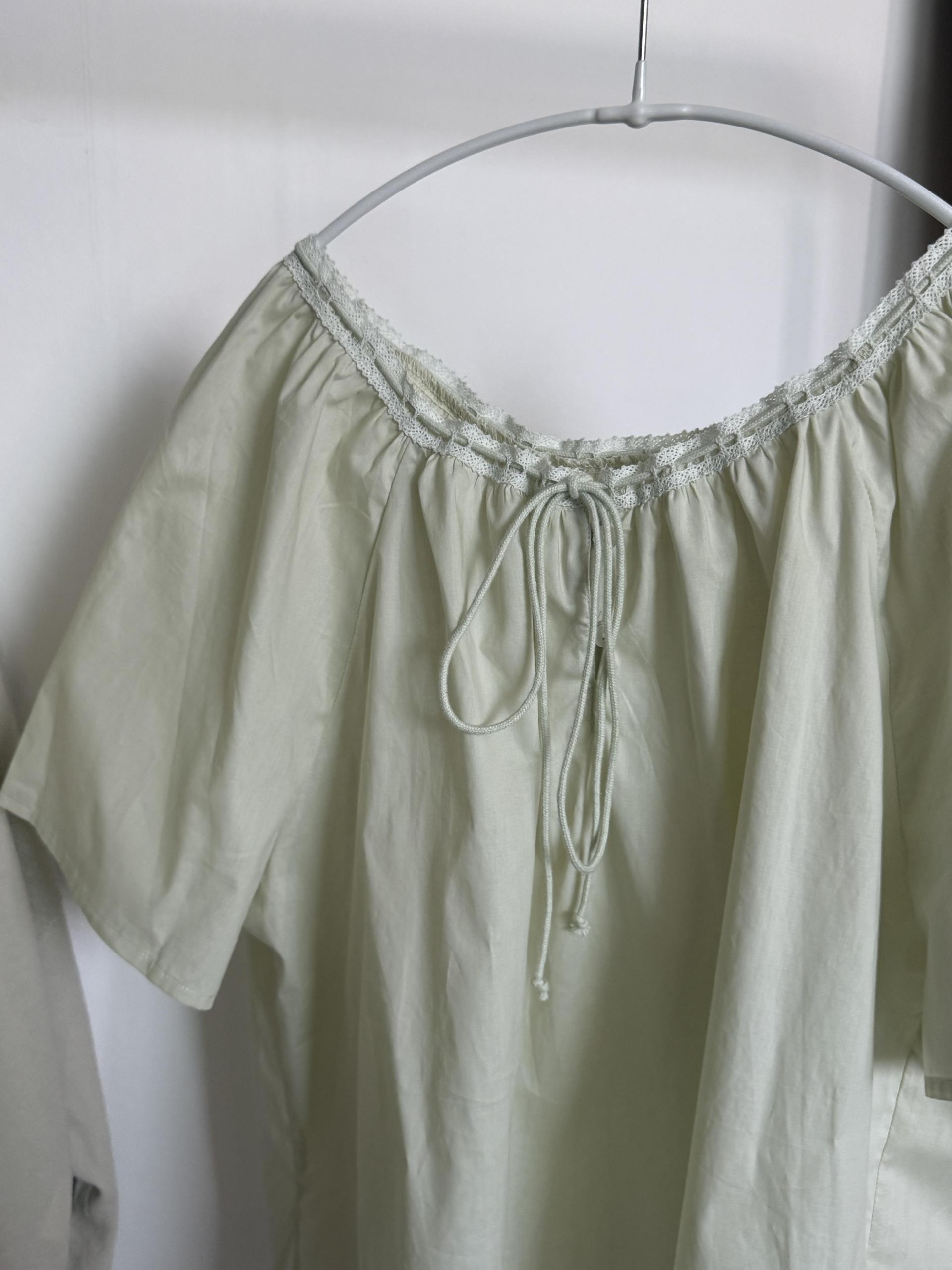 botanic blouse (mint/white)