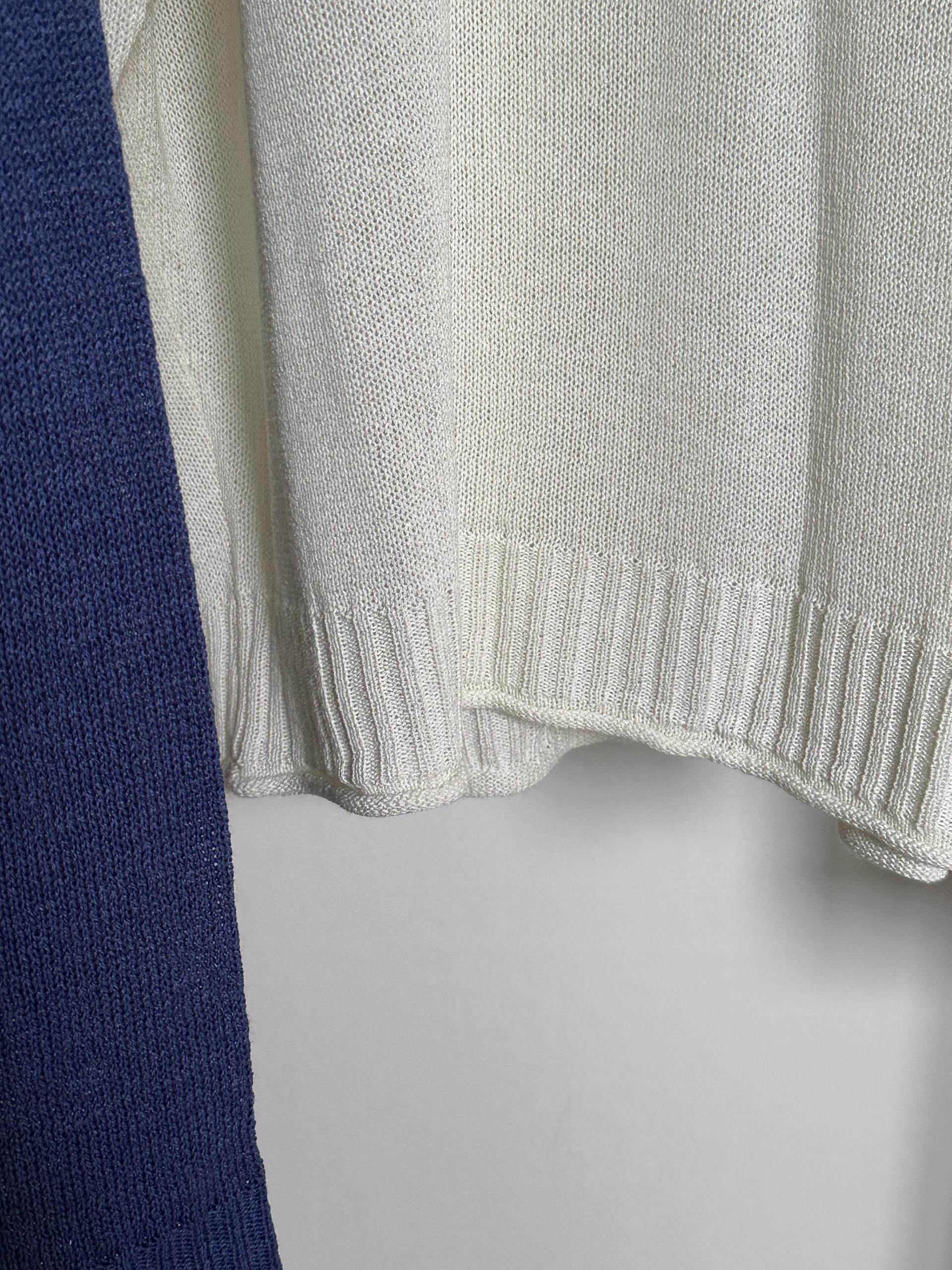 brew round knit (purple/cream)