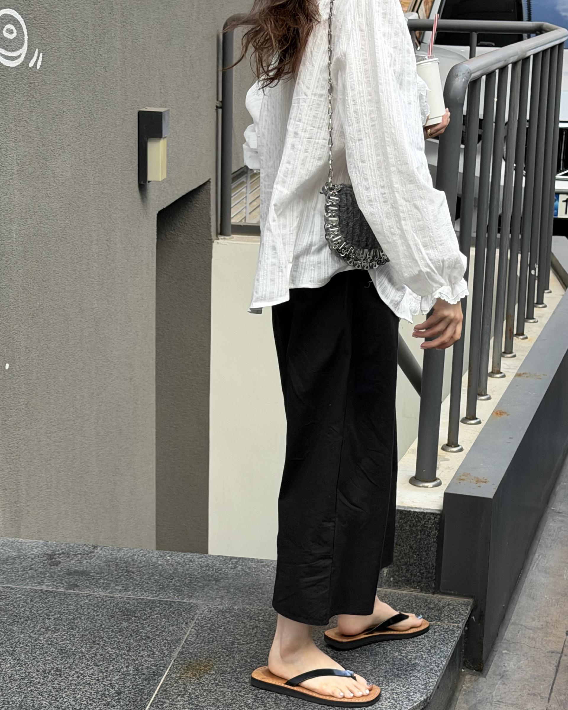 cottage ruffle lace blouse (white/check)