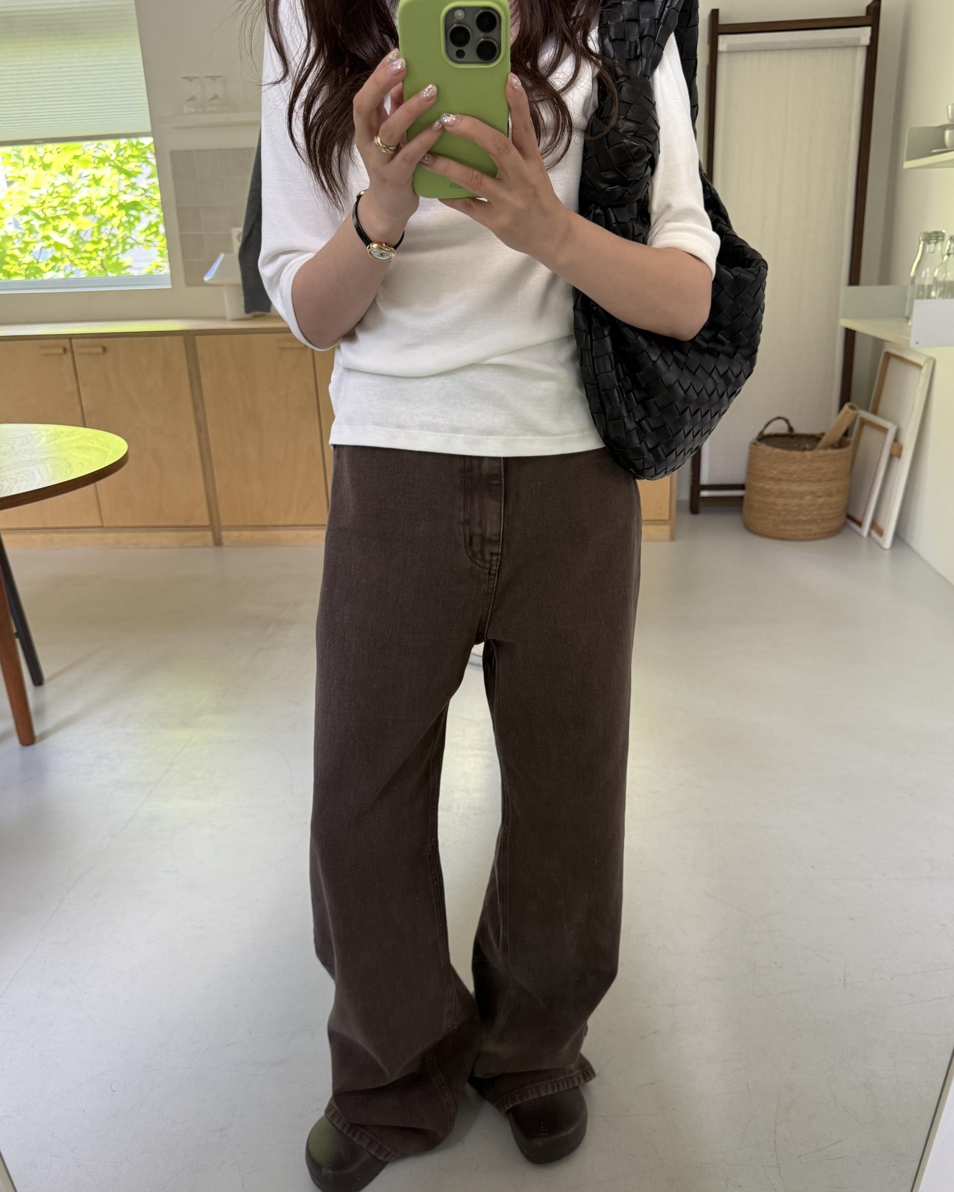 moon dying pants (brown/blue)