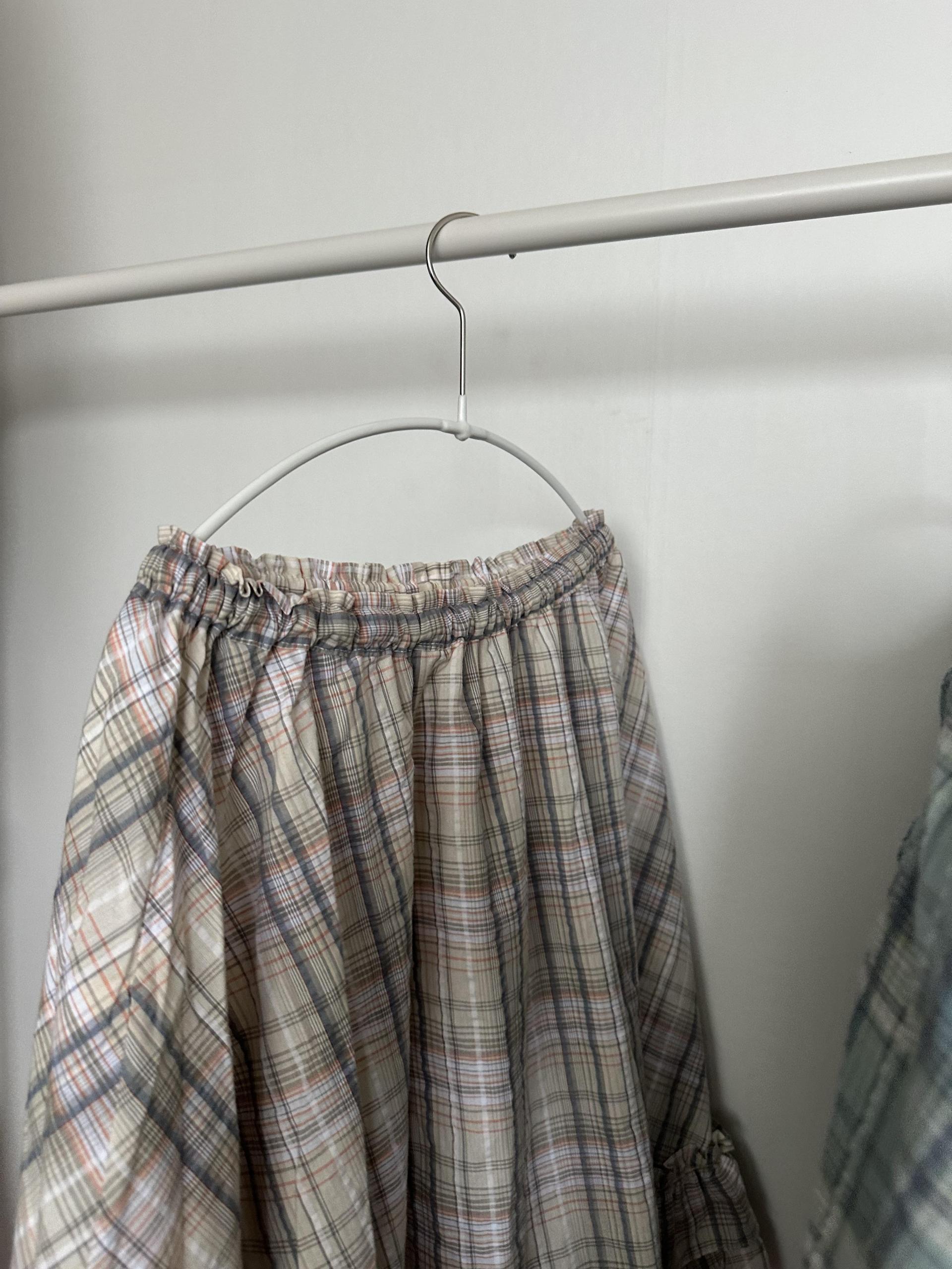 matilda check skirt (right mint/right yellow)