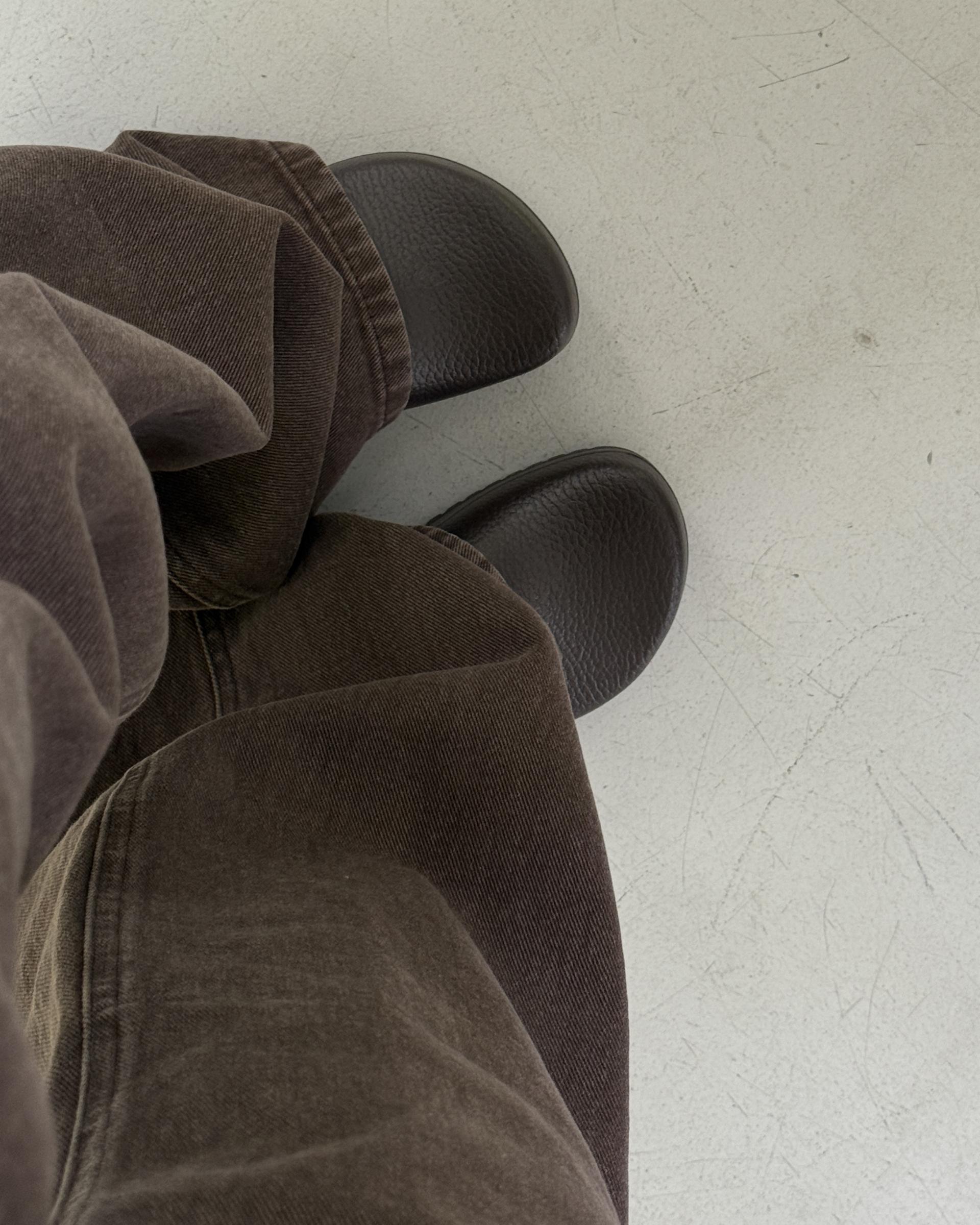 moon dying pants (brown/blue)