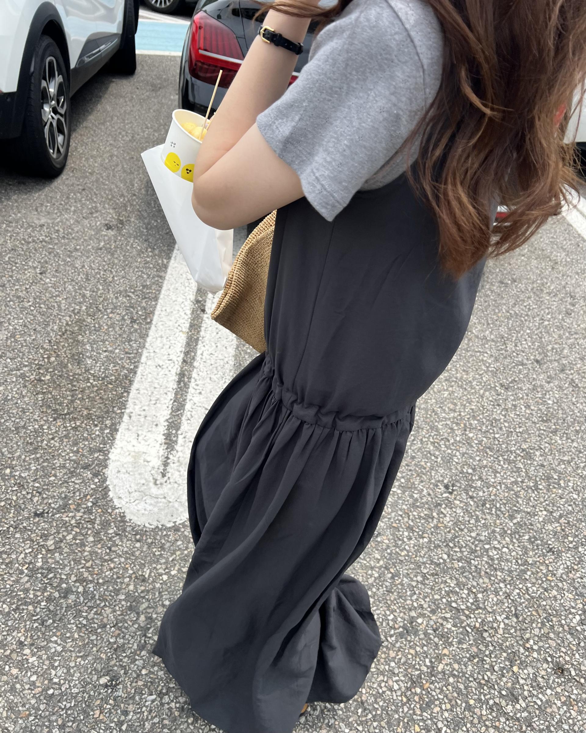 oatmeal dress (charcoal/cream)