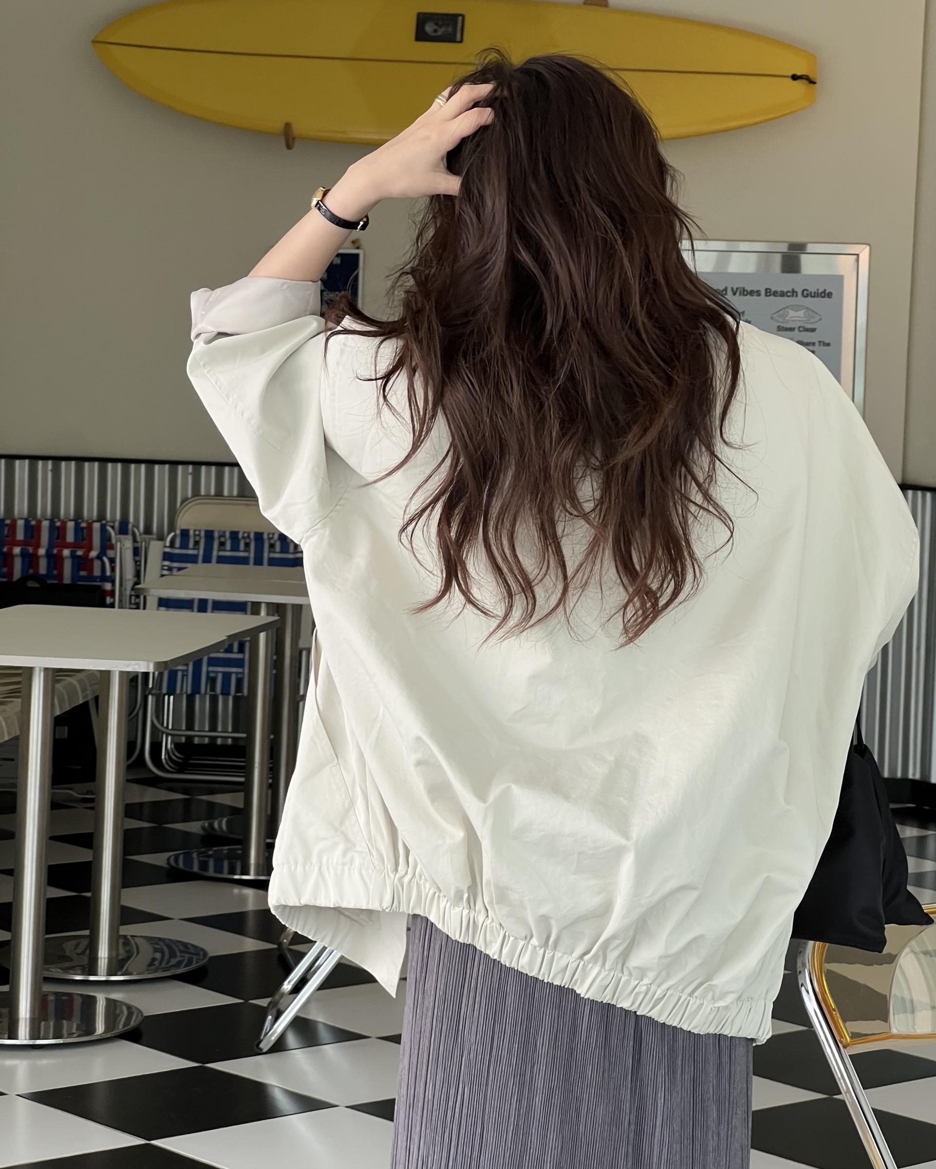 grocery half jumper (cream beige/navy)