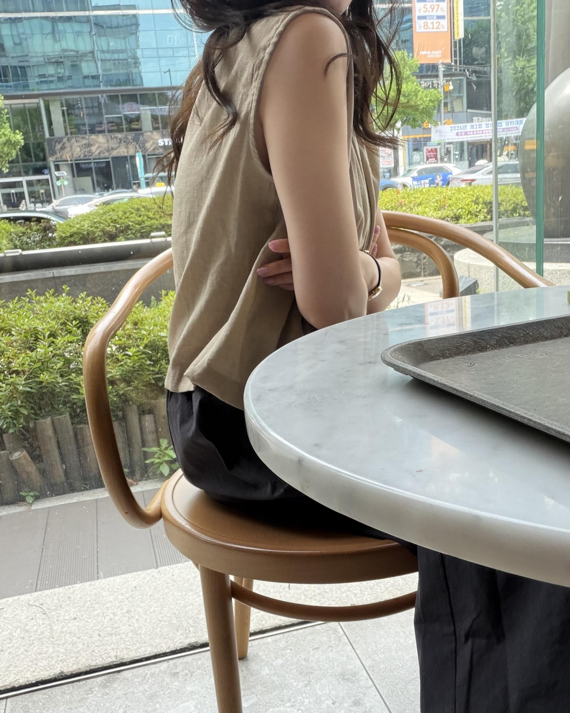 moris blouse (brown/cream)