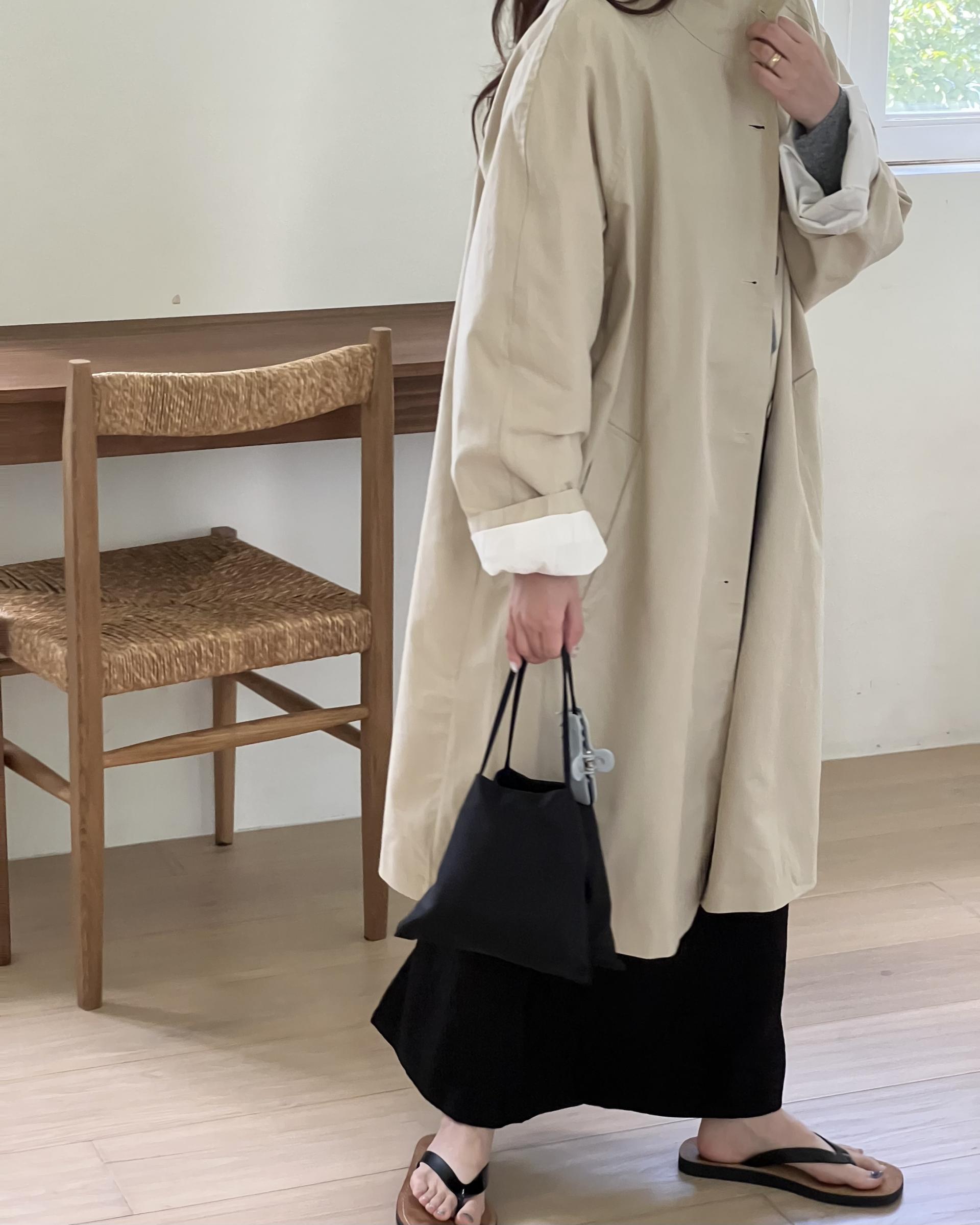 base wrinkle skirt (black/cream)