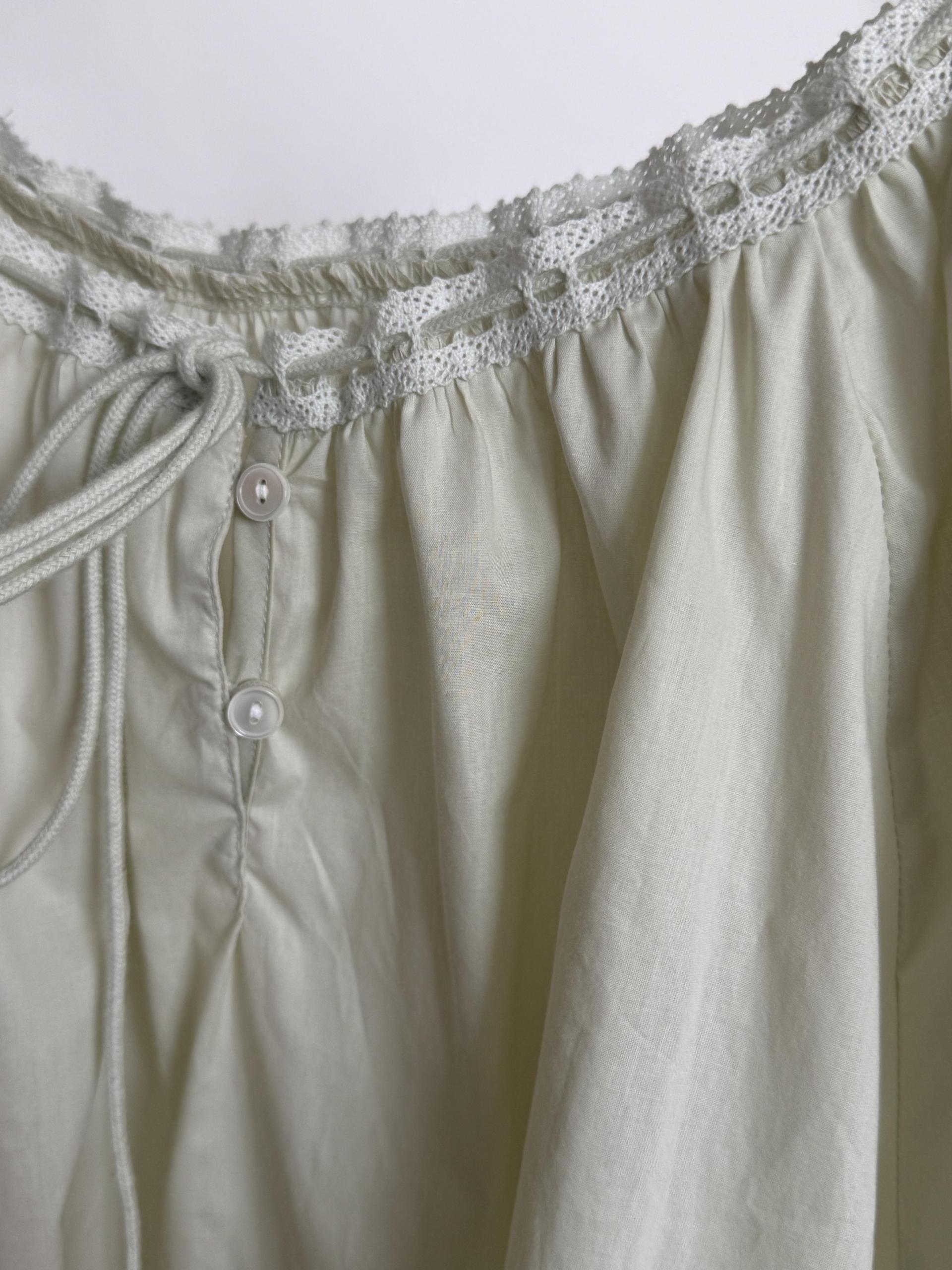 botanic blouse (mint/white)