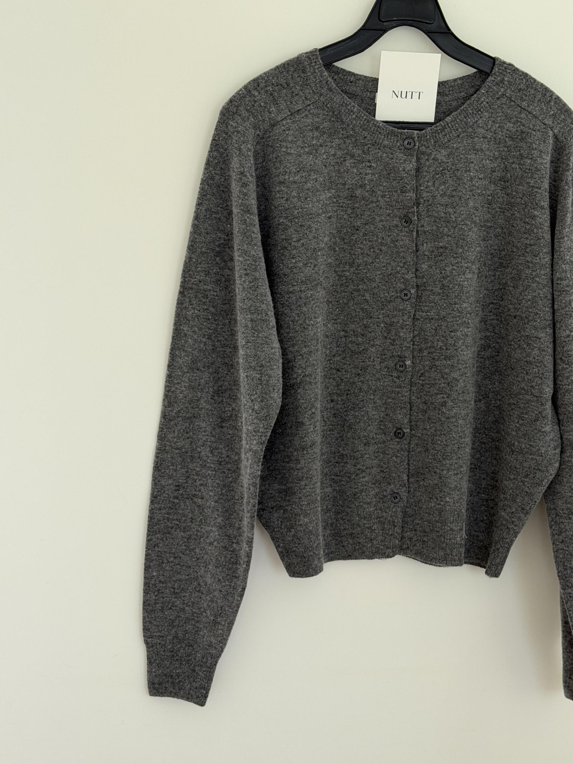 bowl round cardigan (grey/khaki/red) ์