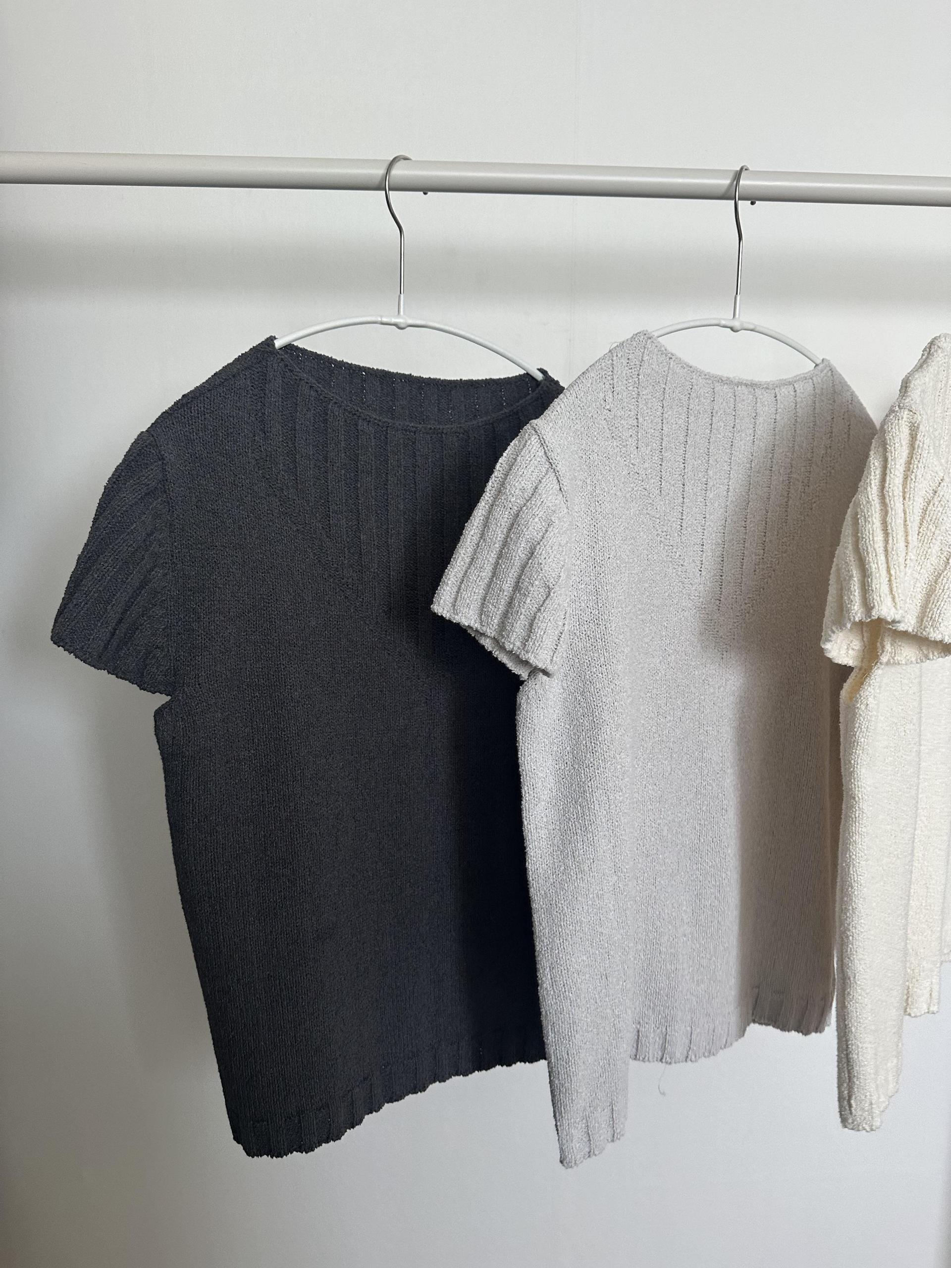 emma half knit (cream/pale grey/charcoal)