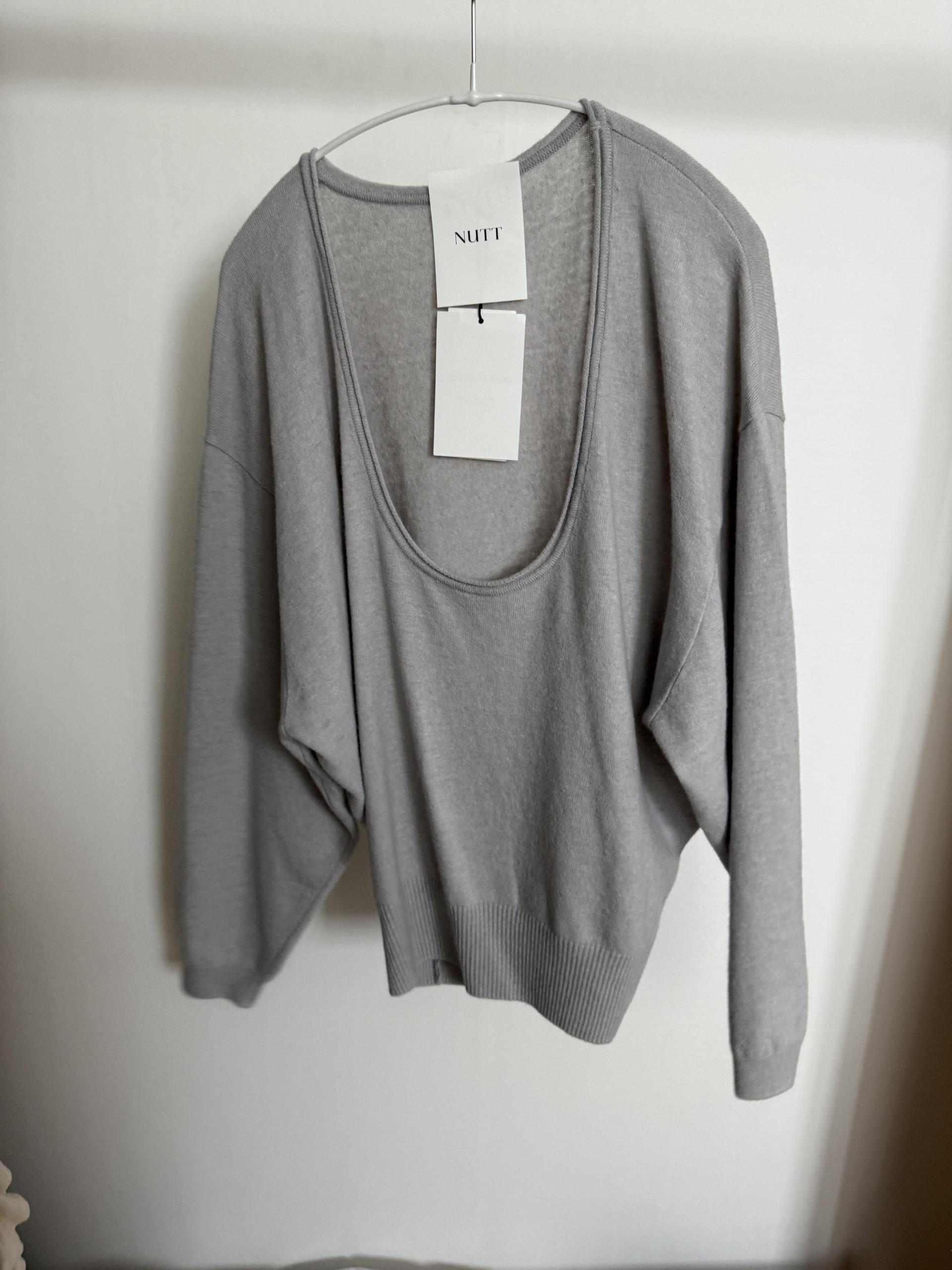 fuego u-neck knit (purple/charcoal/blue/pale grey)