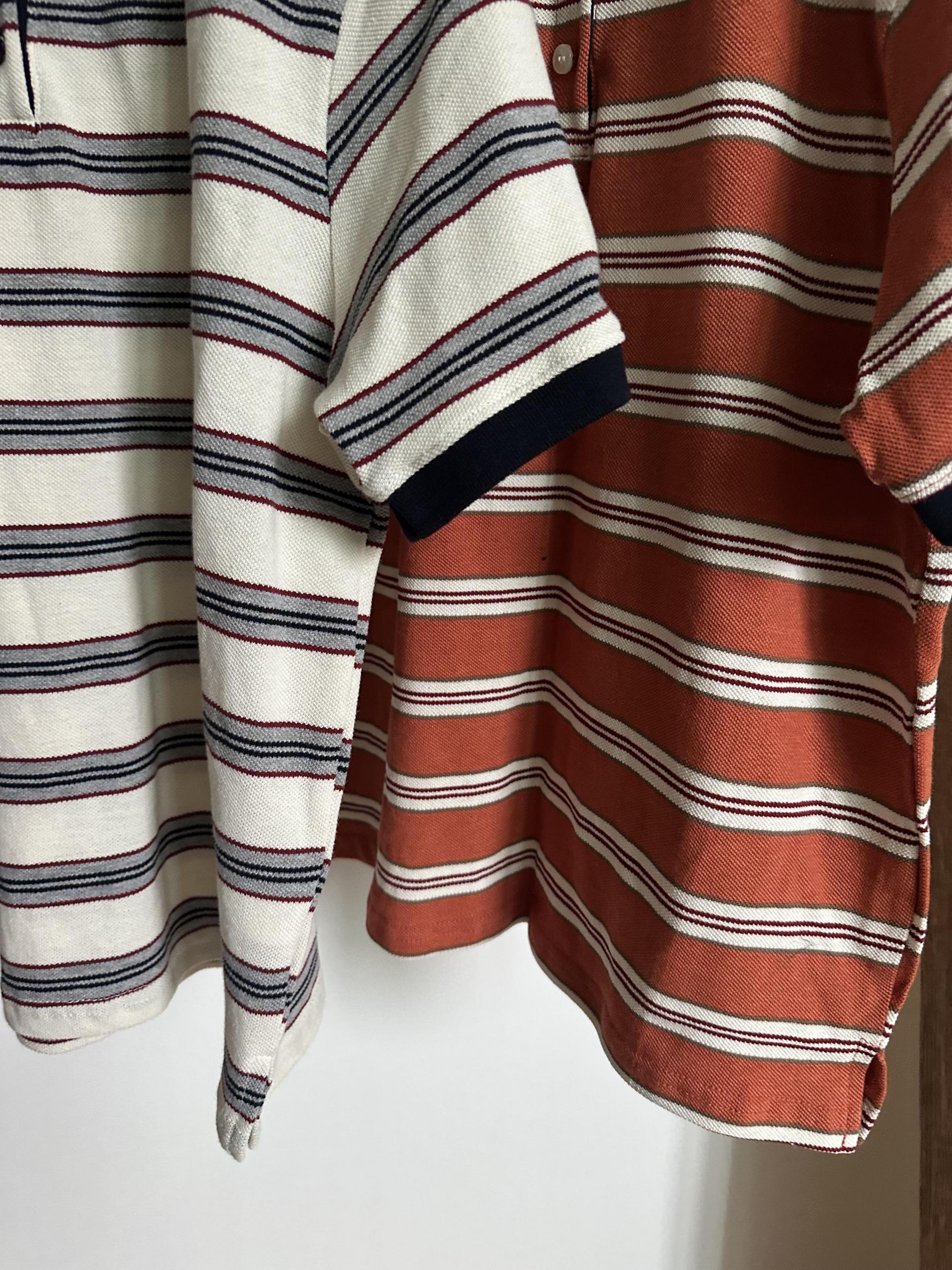 liberty stripe top (cream/orange)
