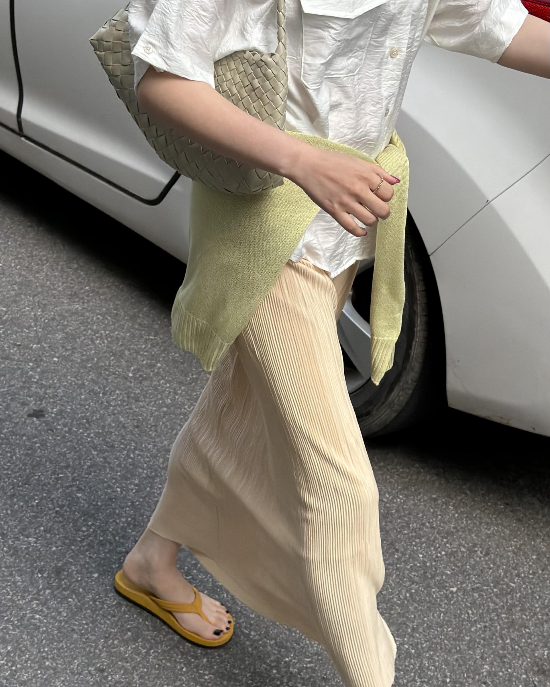 shell half shirt (cream/charcoal)