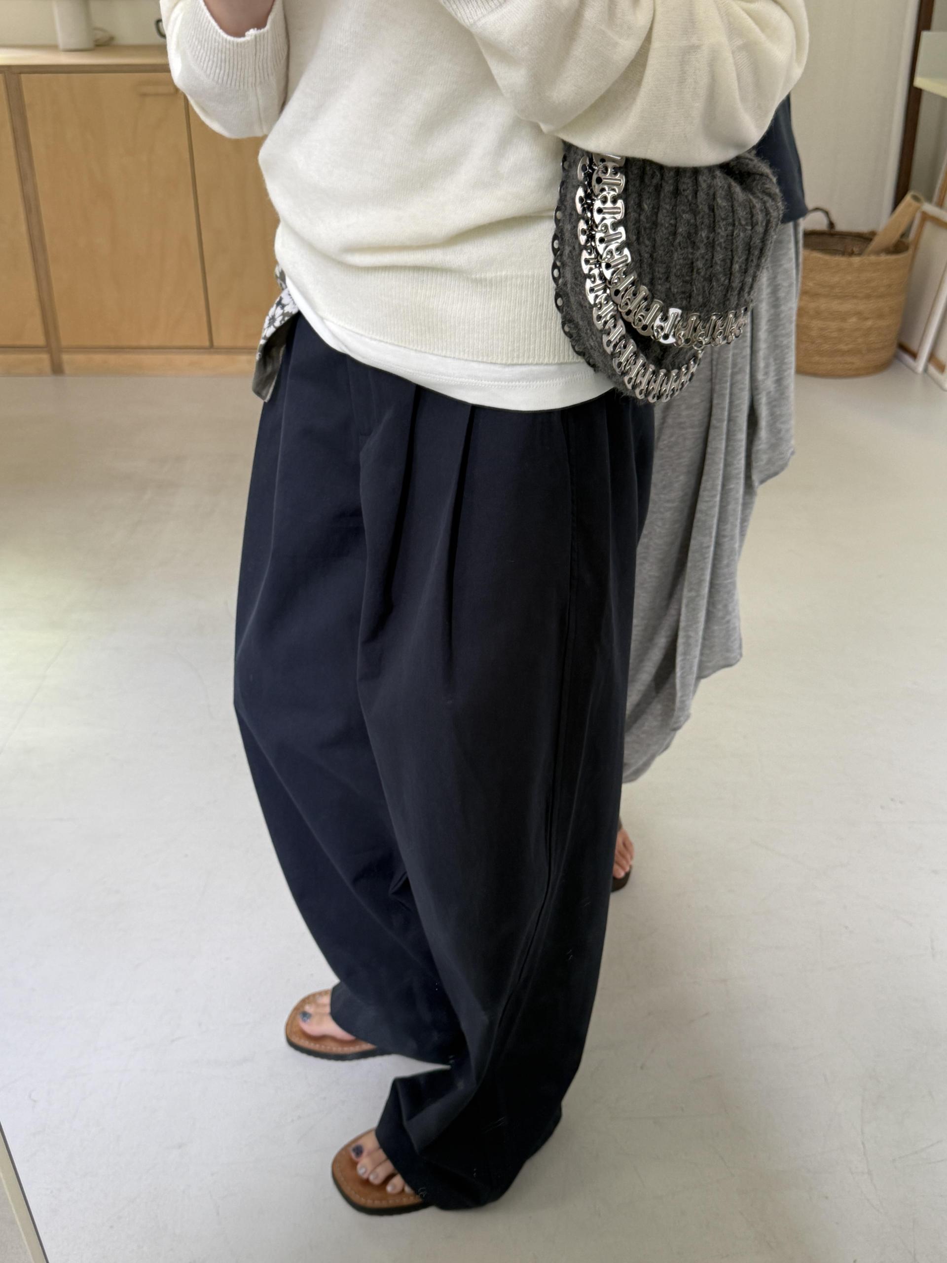till deep v-neck knit (grey/ivory)