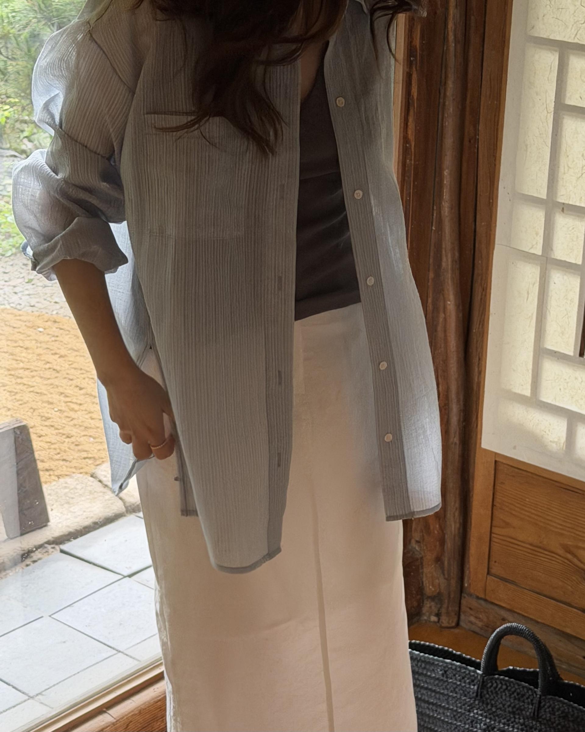 siena stripe shirt (blue/white)