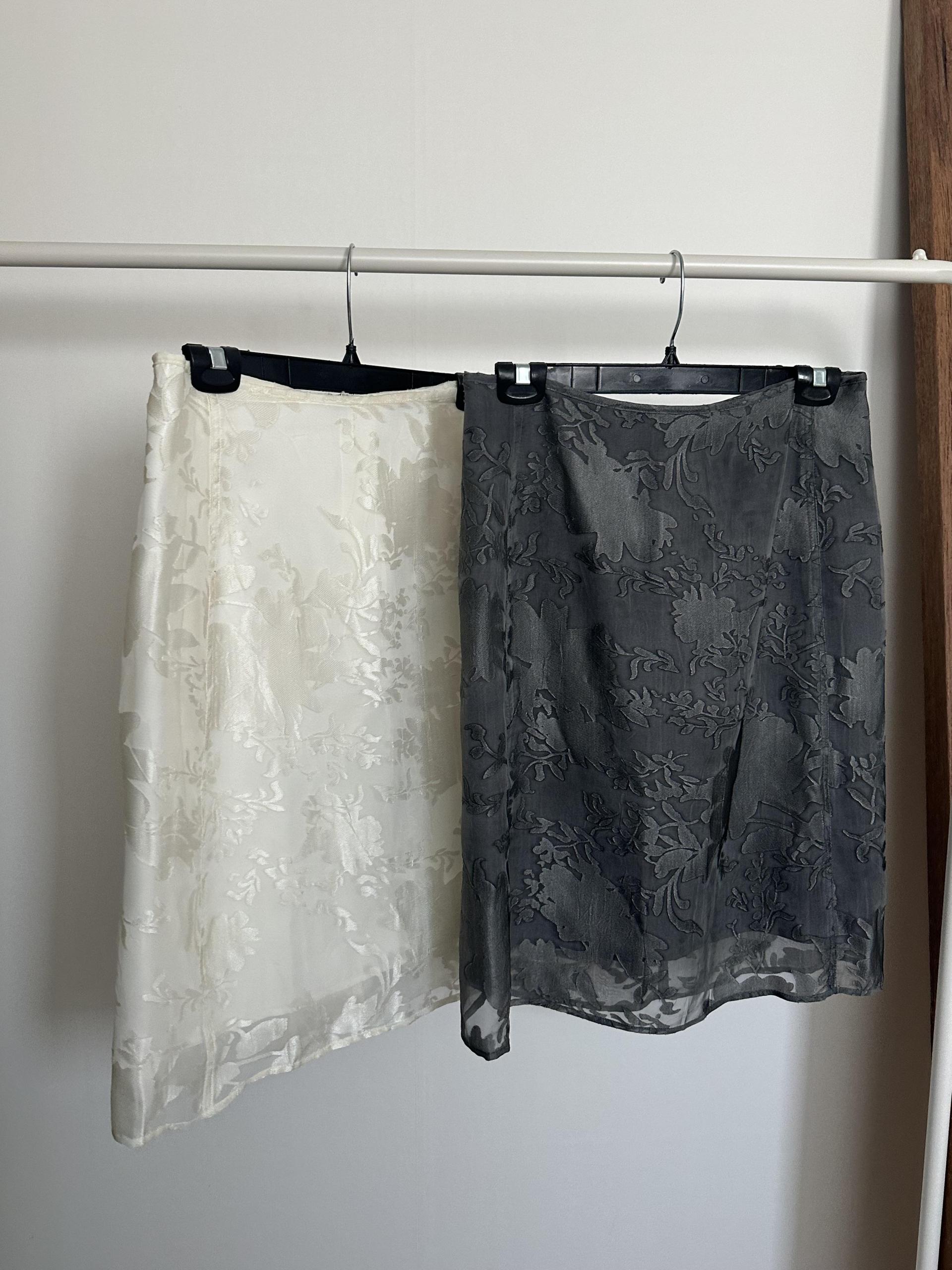 gloria midi skirt (charcoal/cream)