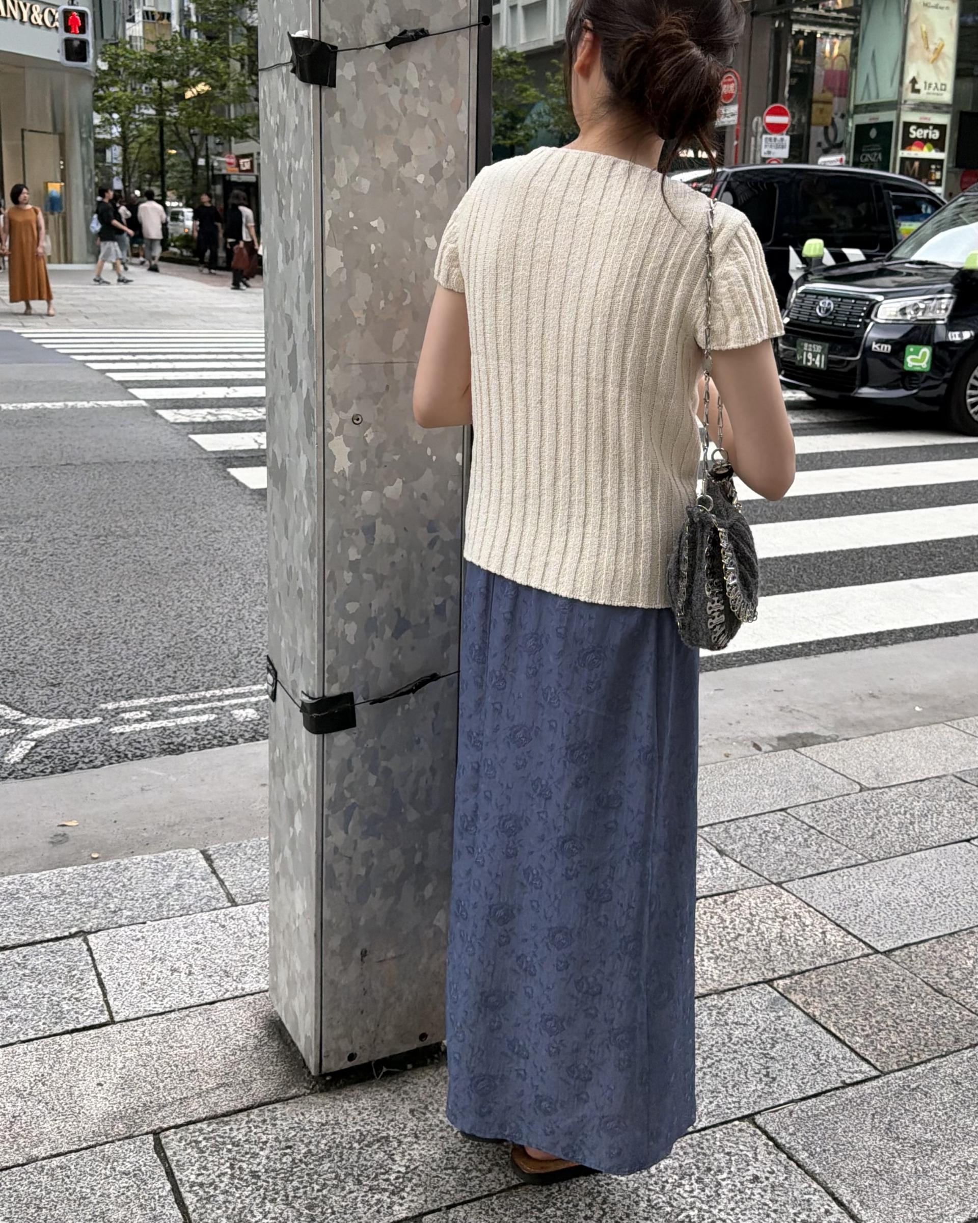 emma half knit (cream/pale grey/charcoal)