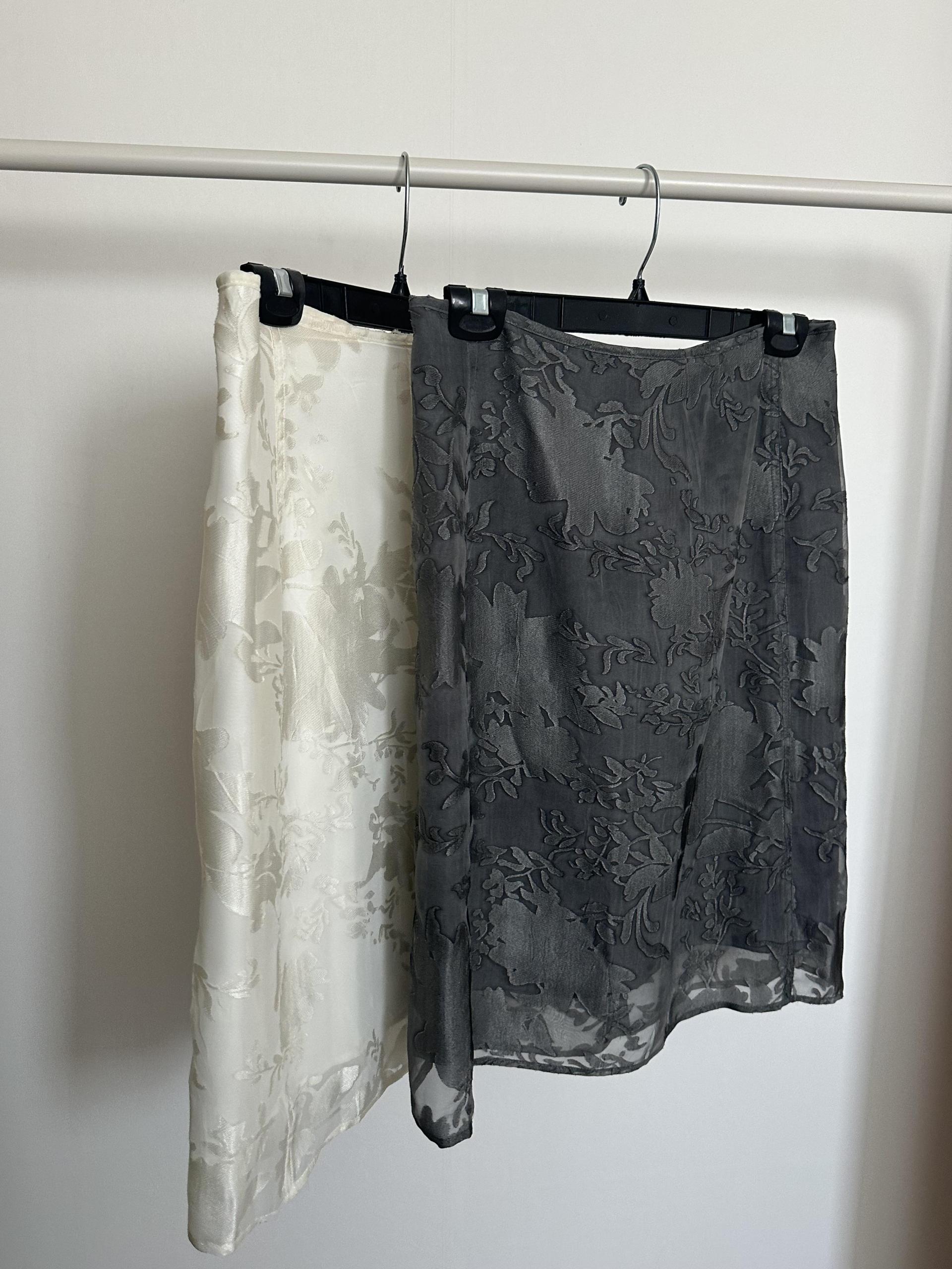 gloria midi skirt (charcoal/cream)