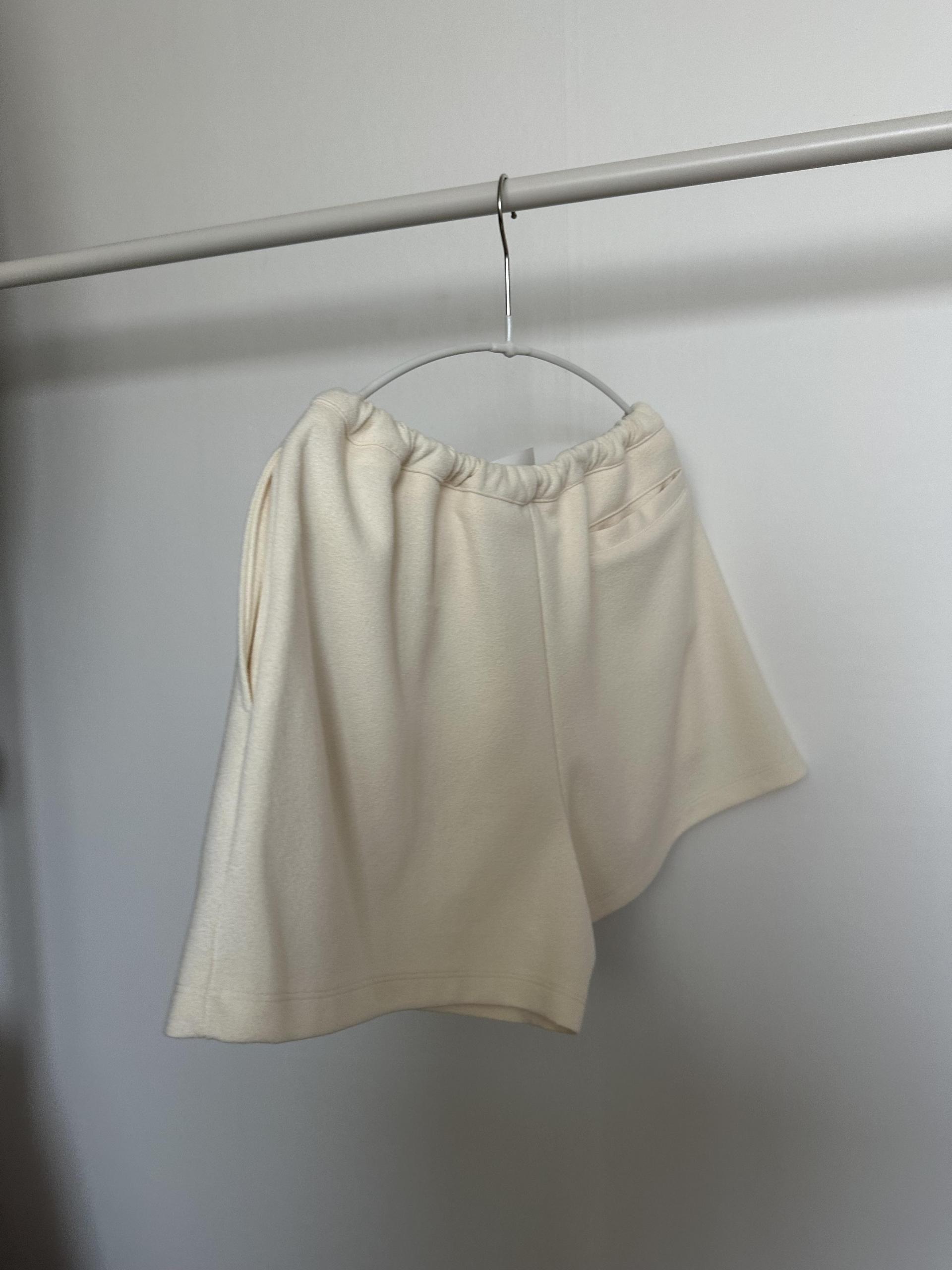 cream terry shorts