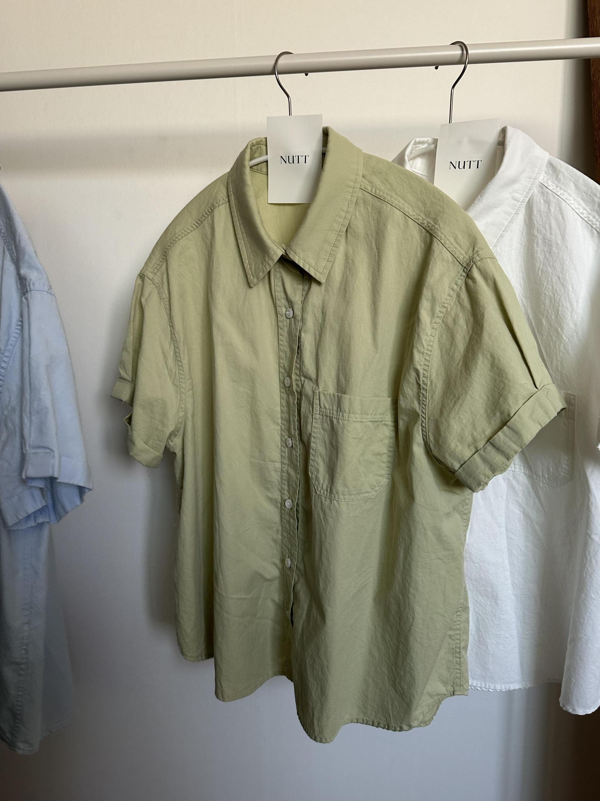 washing half shirt (melon/white/blue)