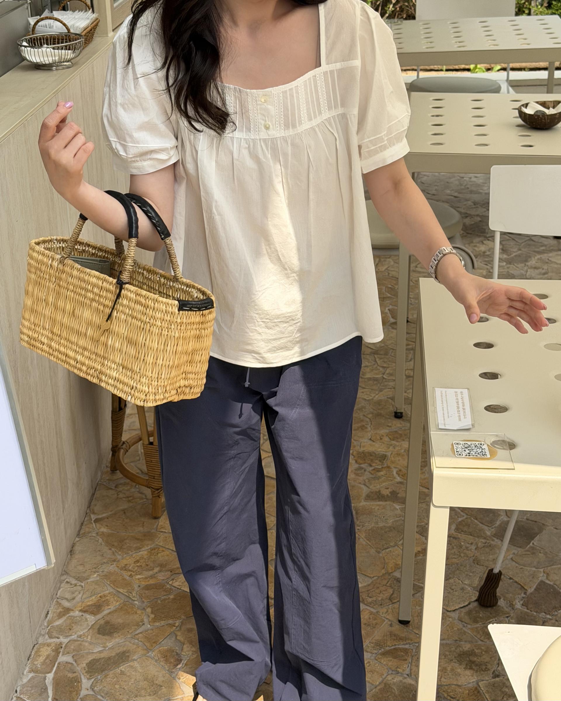 helen blouse (navy/white)