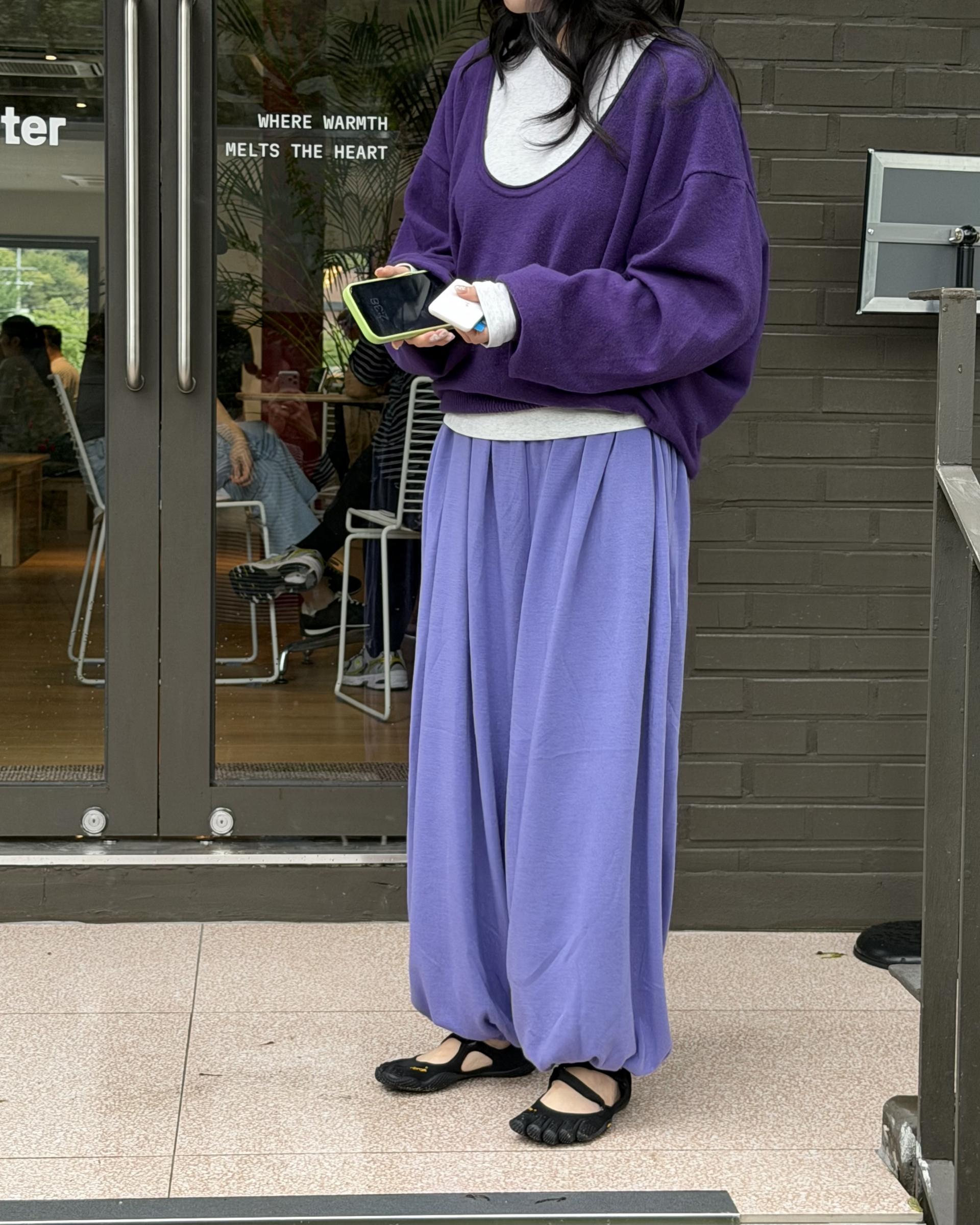 savanna harem pants (purple/charcoal/grey)