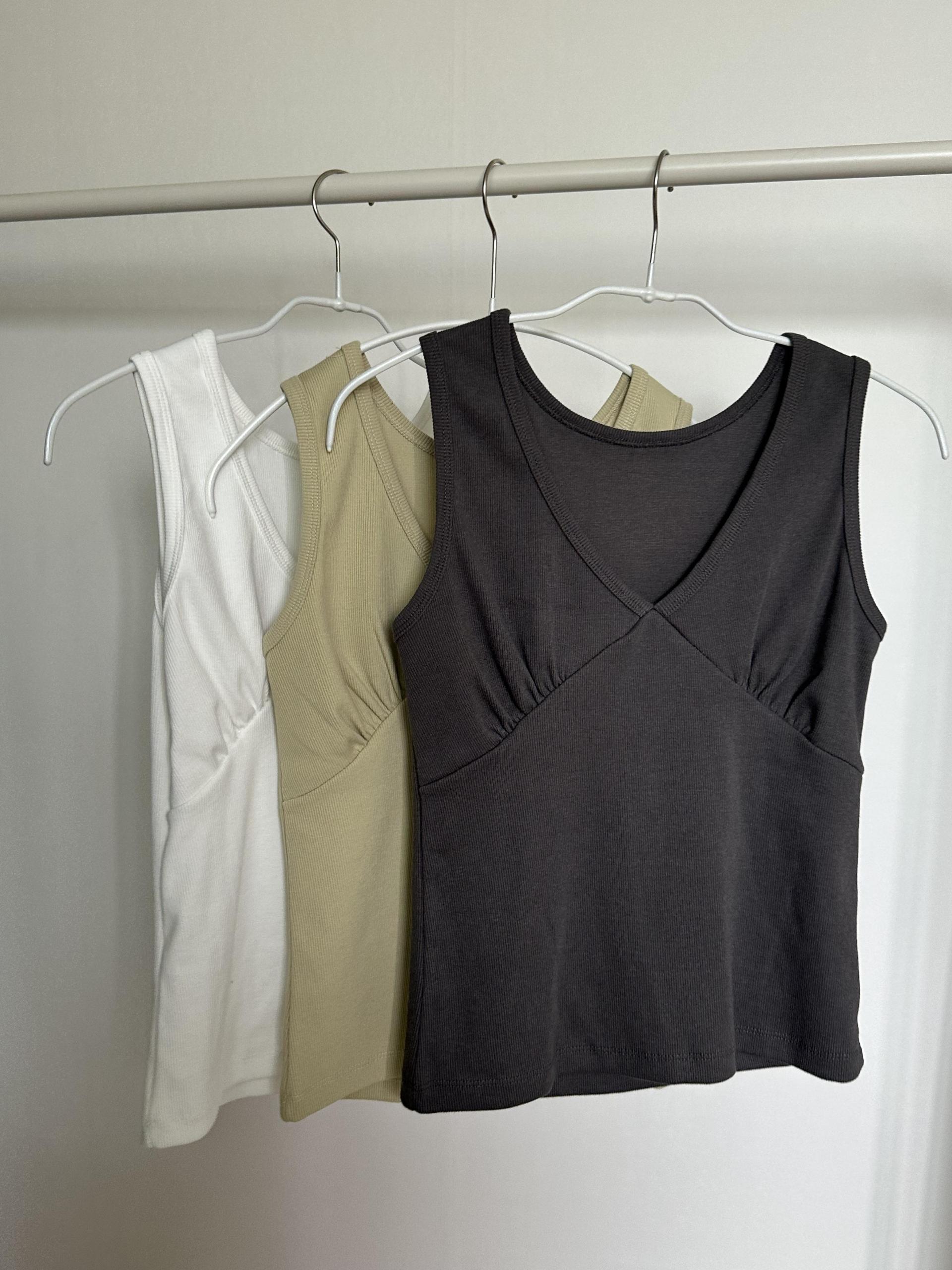 sand sleeveless (charcoal/white/olive)