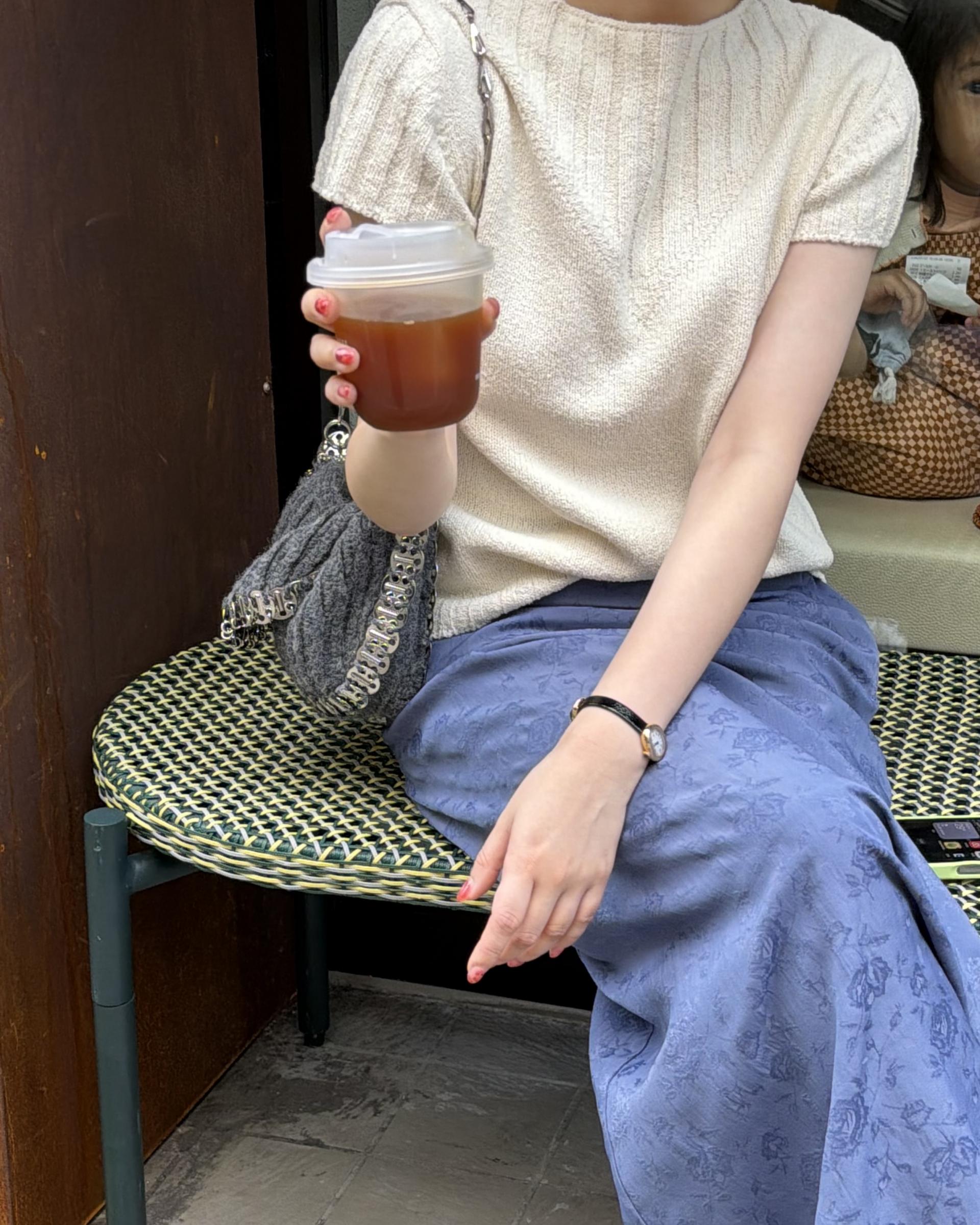 emma half knit (cream/pale grey/charcoal)