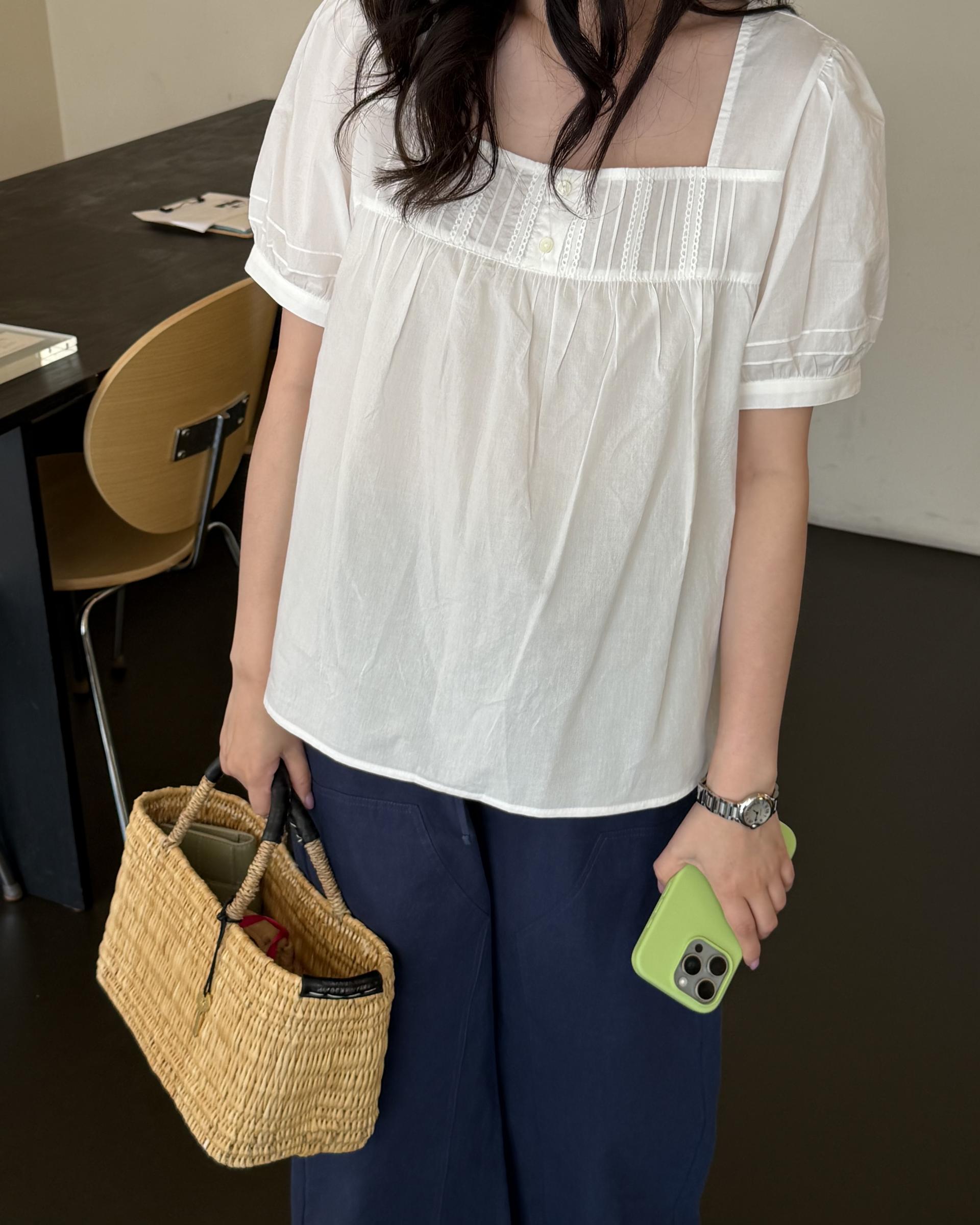 helen blouse (navy/white)