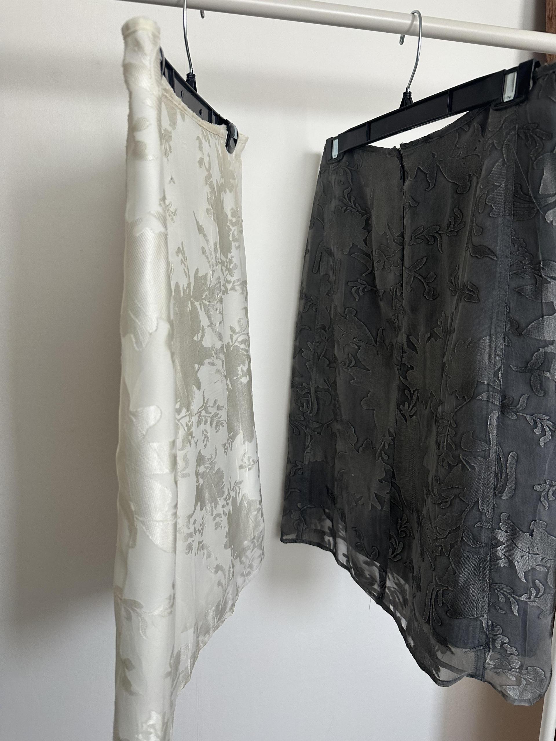 gloria midi skirt (charcoal/cream)