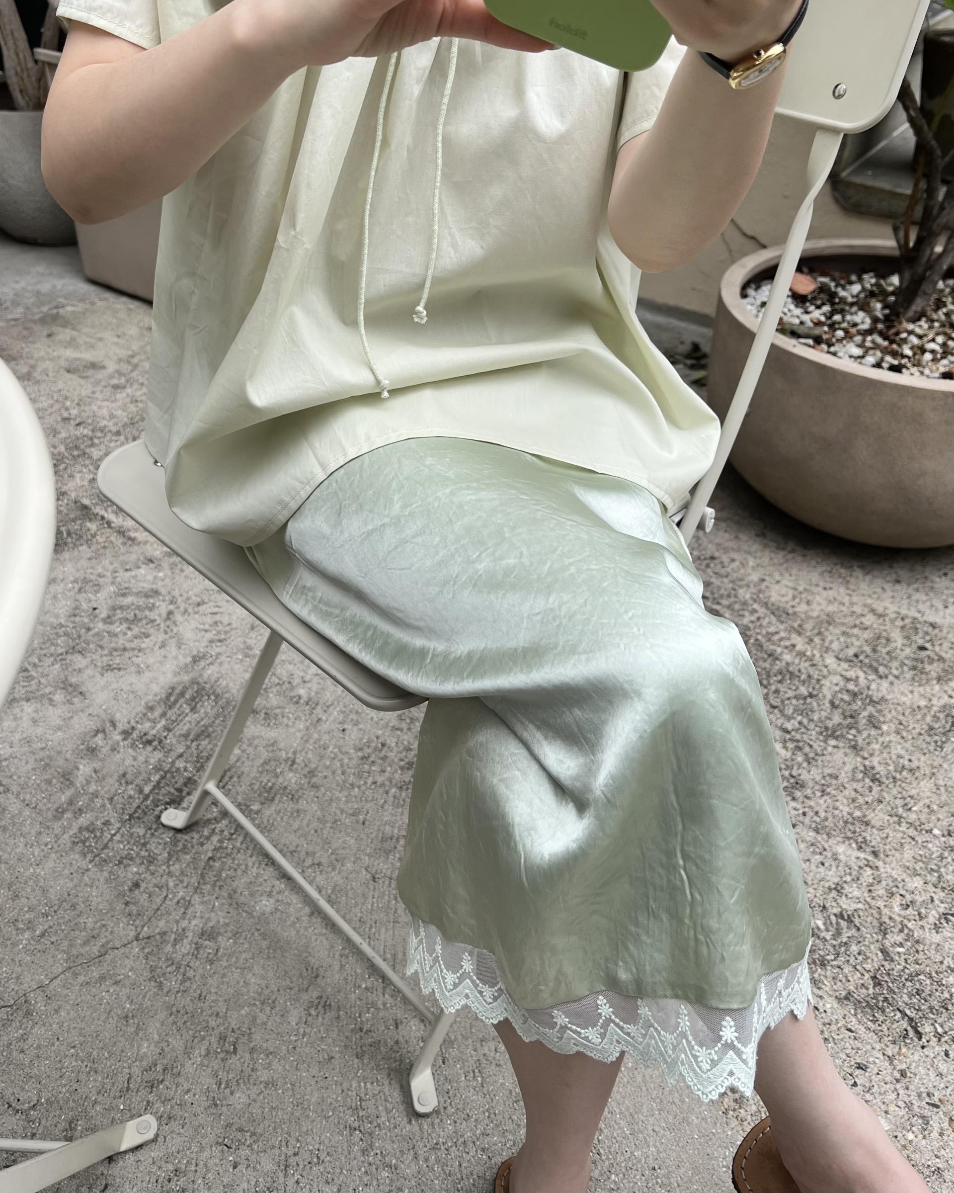 botanic blouse (mint/white)