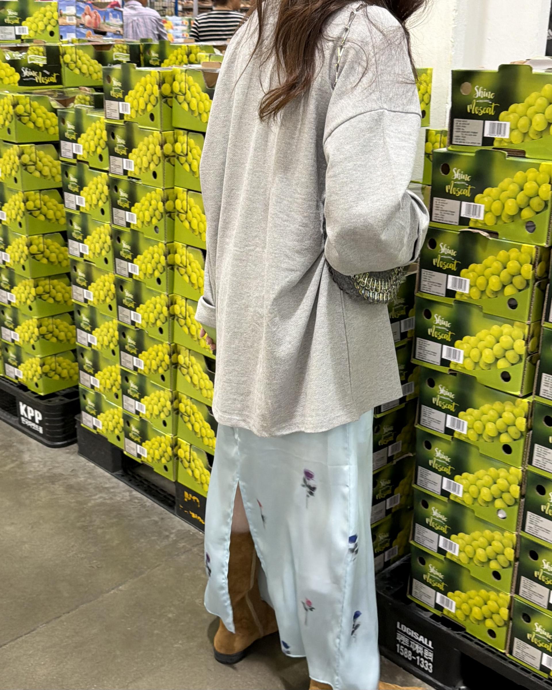 domingo flower skirt (sky blue)