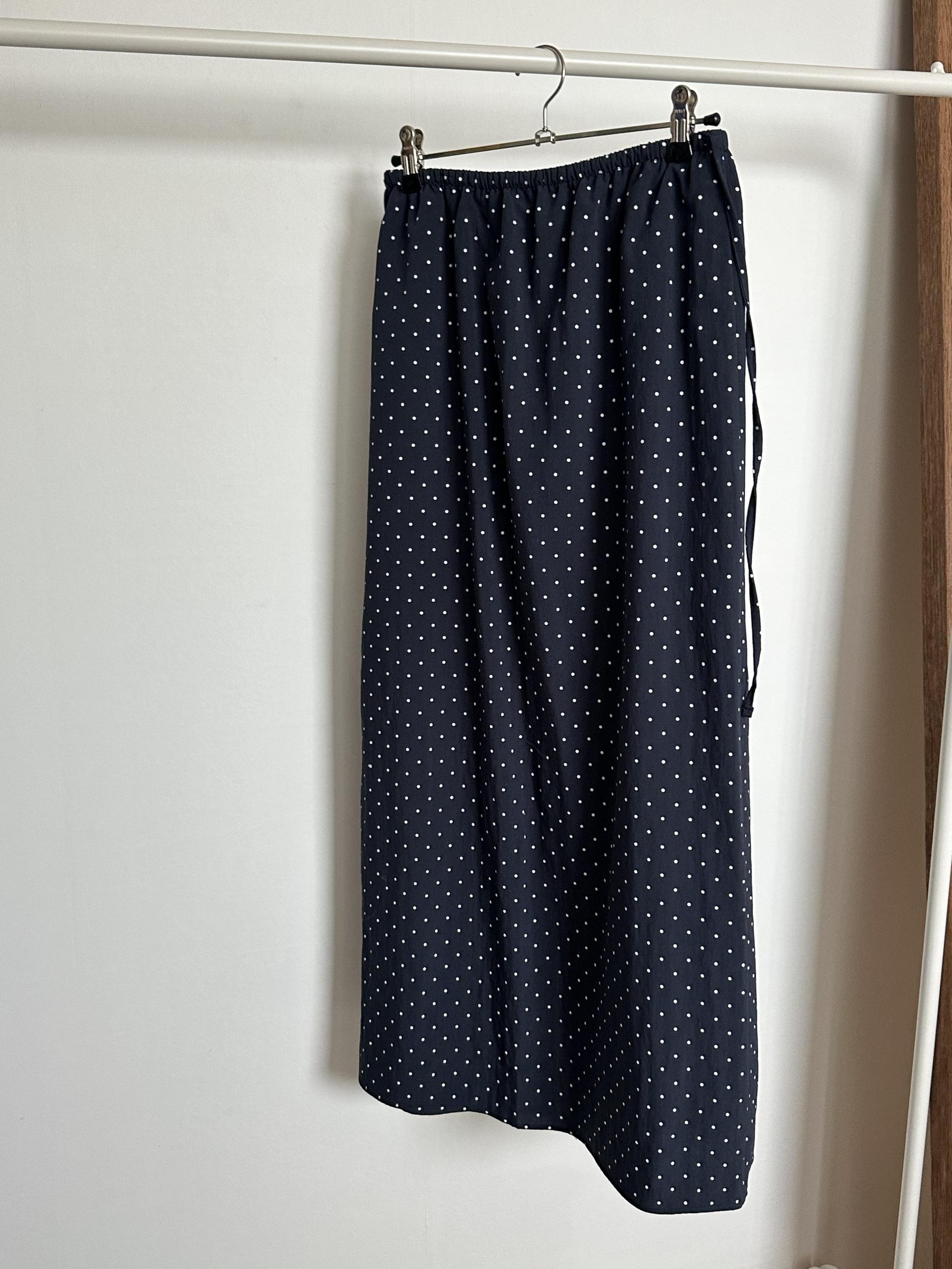 dot maxi skirt
