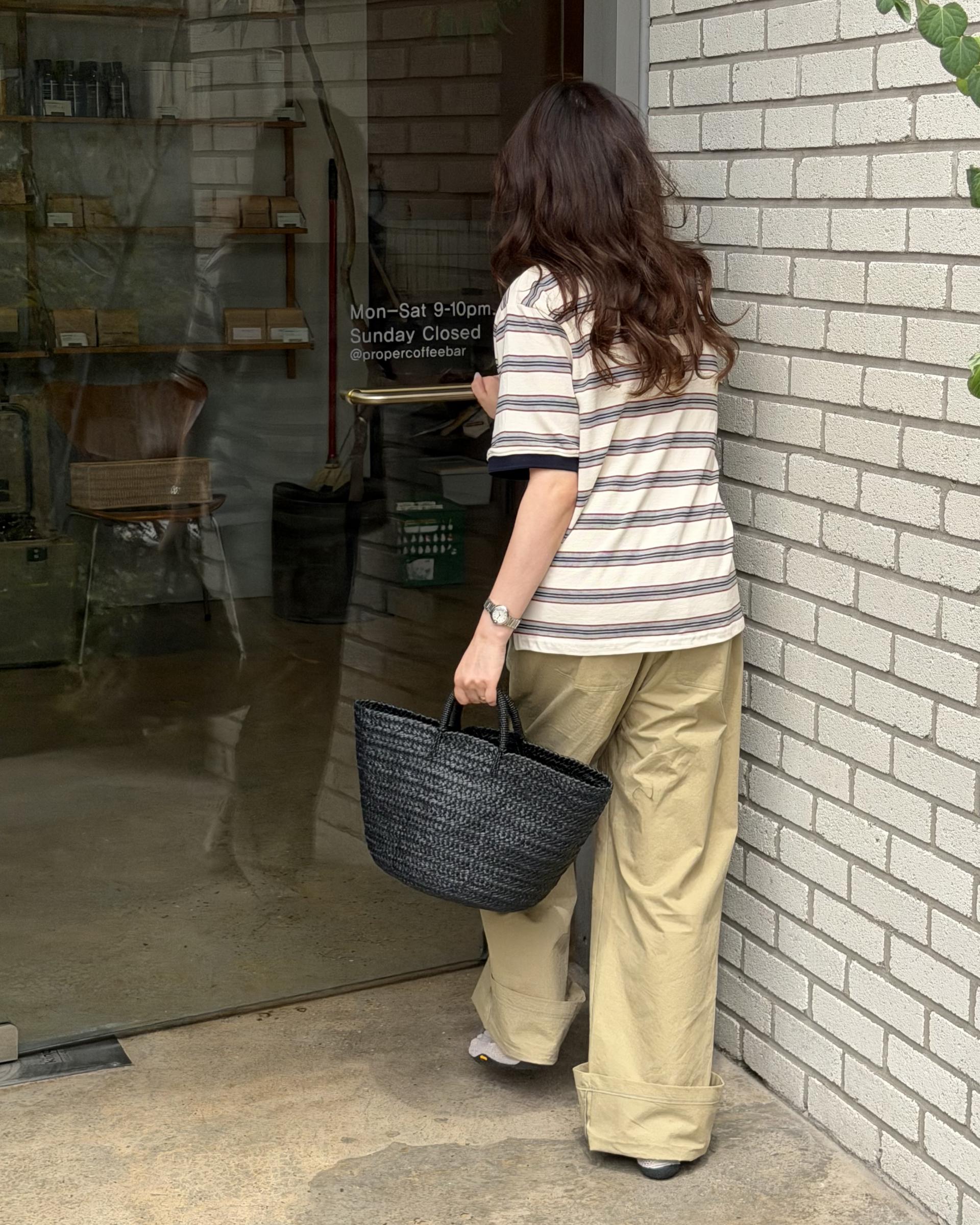 liberty stripe top (cream/orange)