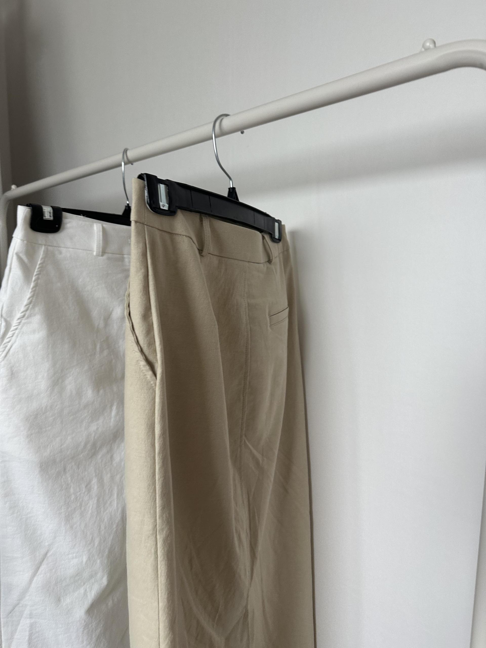 creme cotton skirt (beige/white)