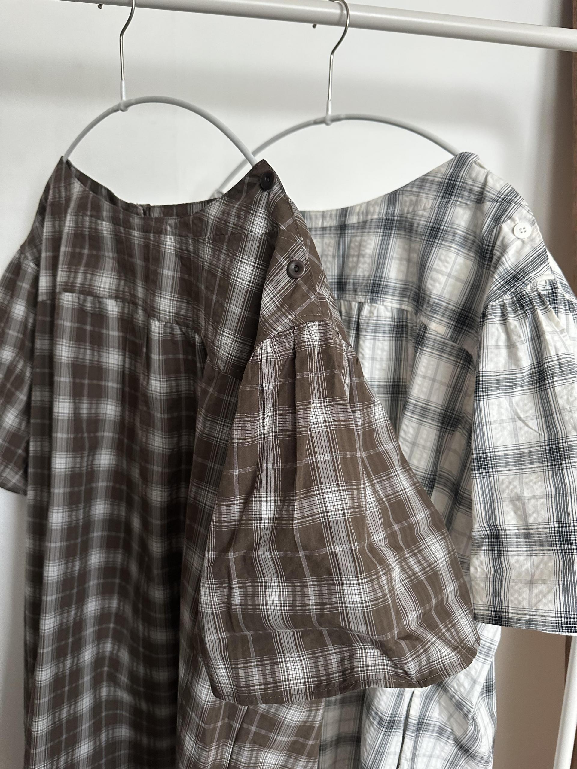 brioche check dress (mocha)