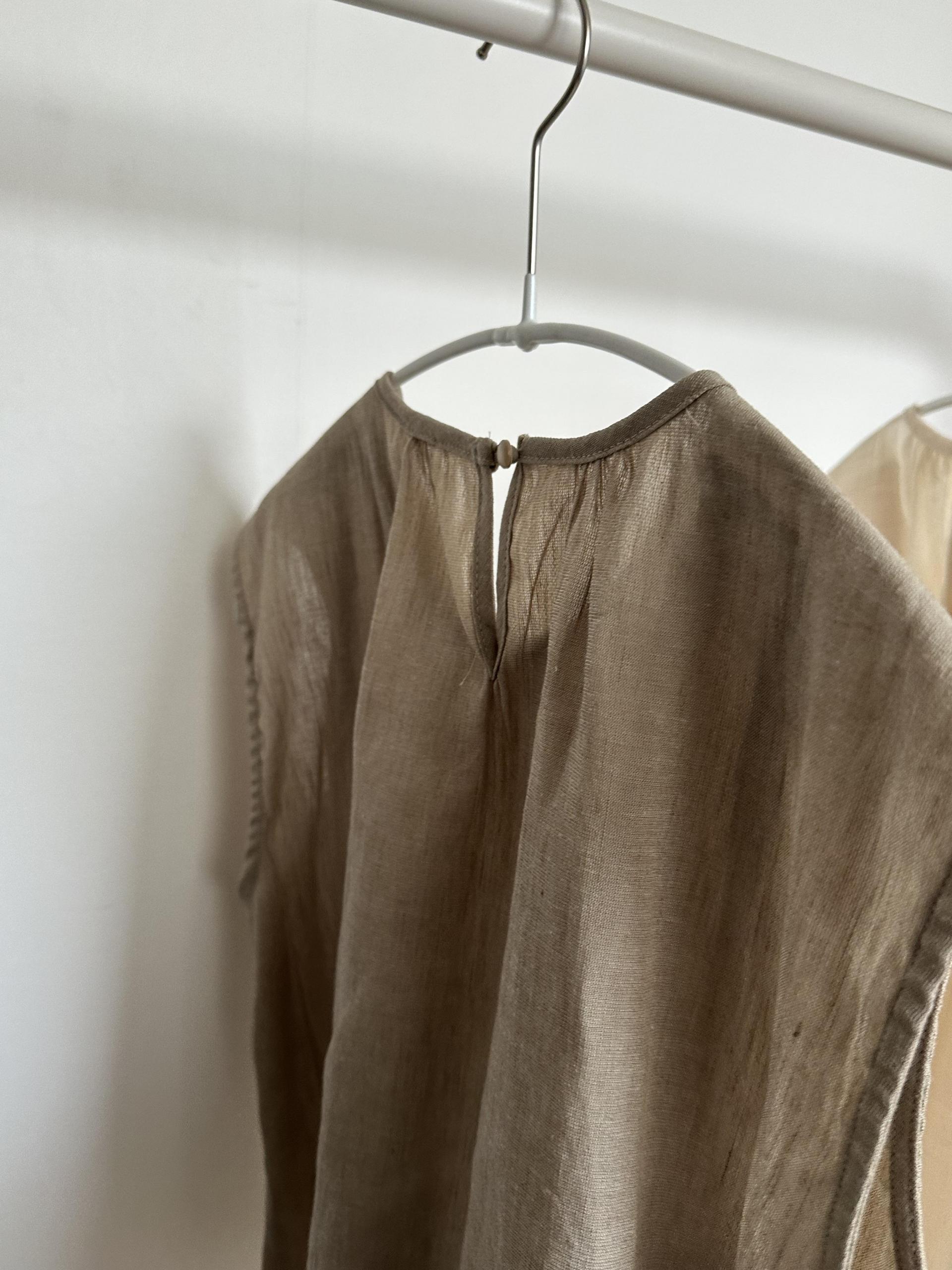 moris blouse (beige/brown)