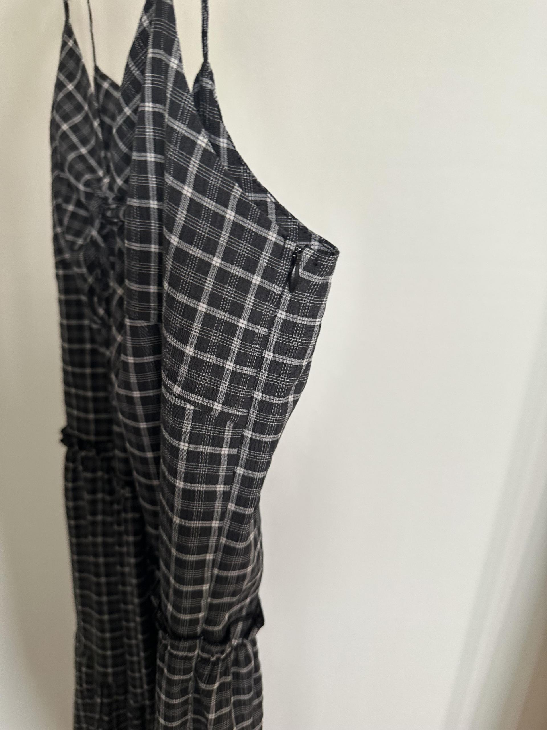 kate check dress (black/blue)