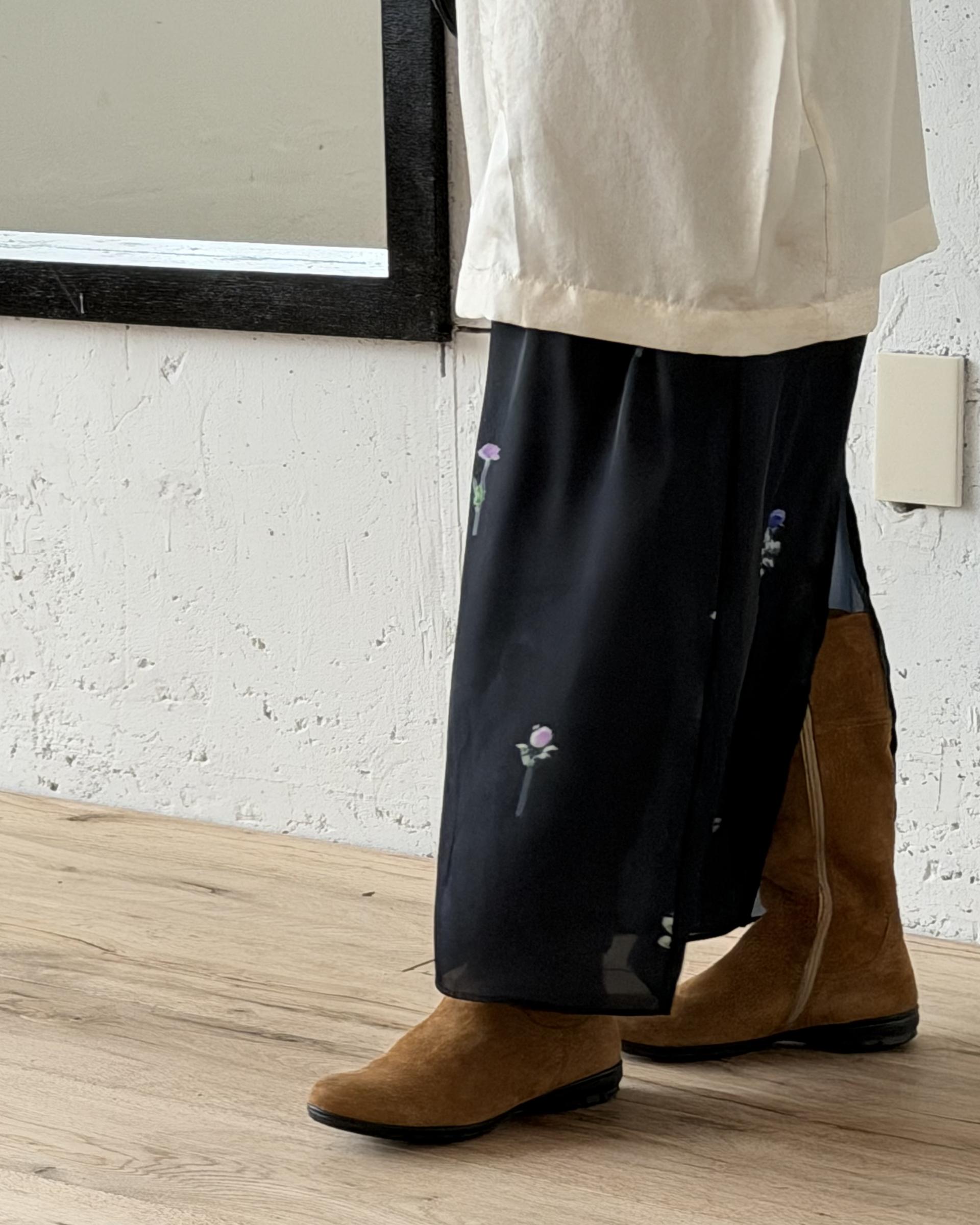 domingo flower skirt (sky blue)