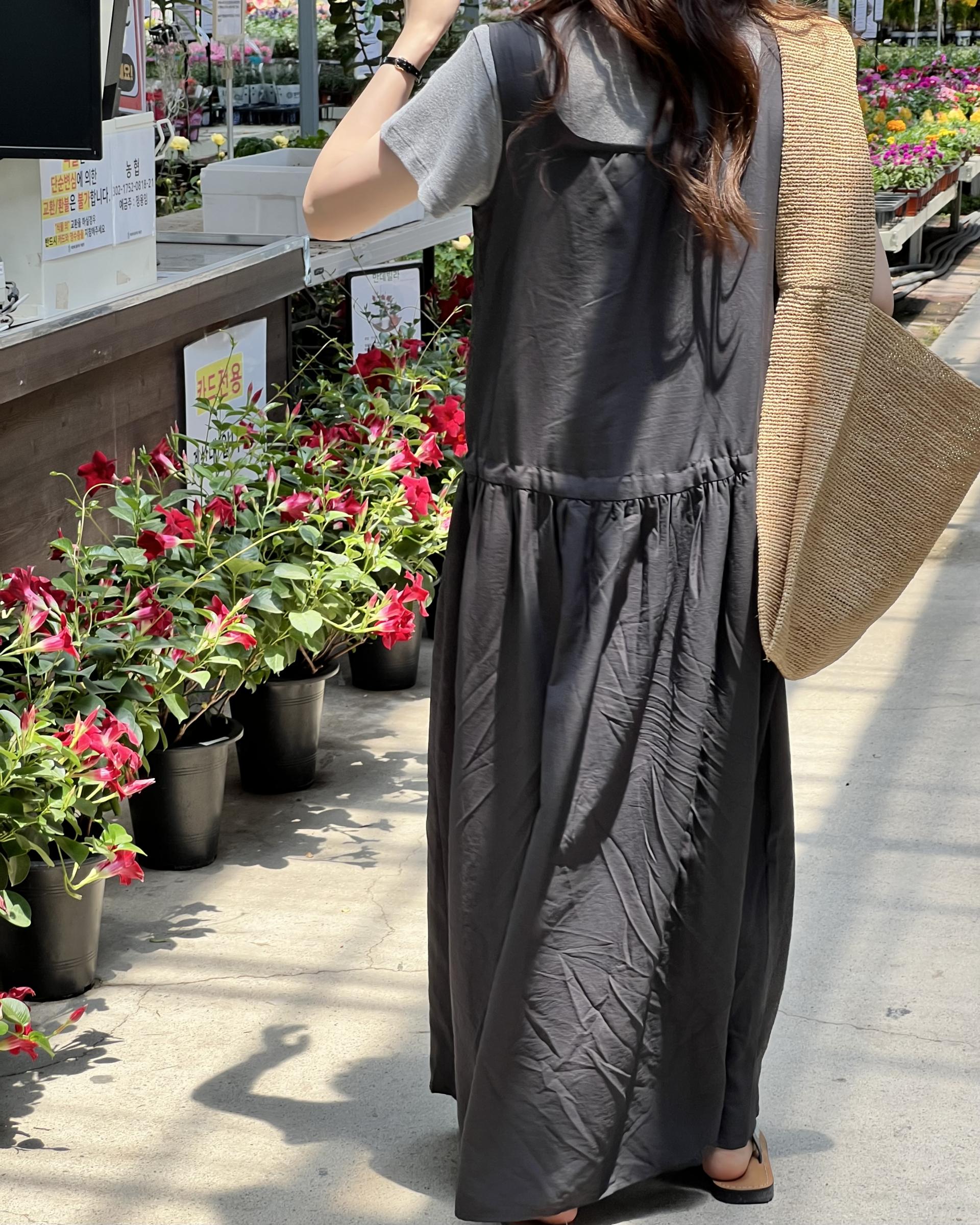 oatmeal dress (charcoal/cream)