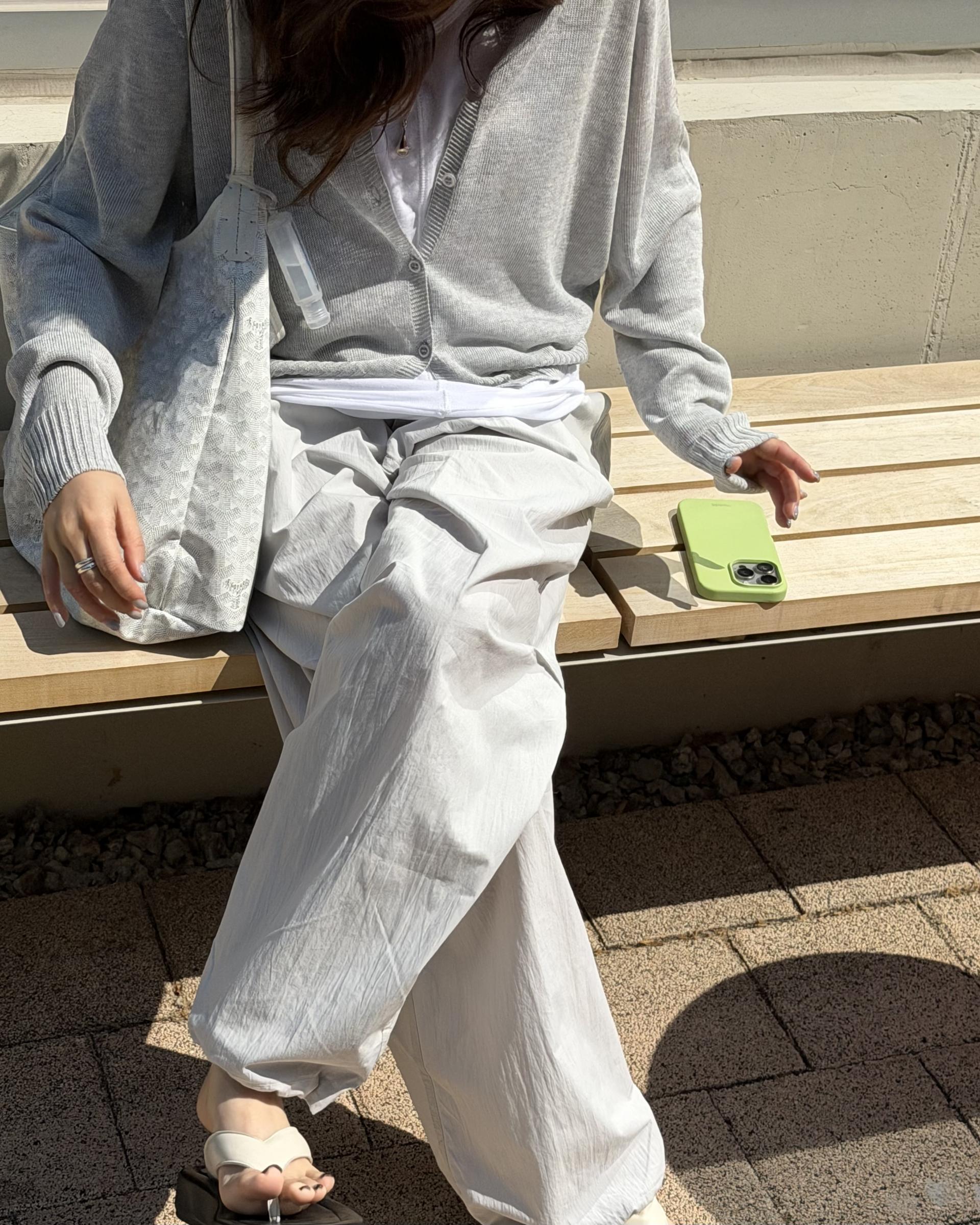 pampas string pants (pale grey)