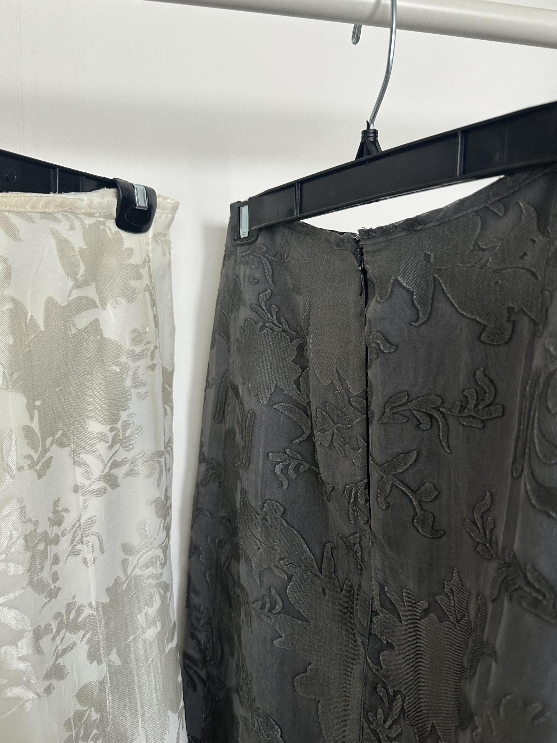 gloria midi skirt (charcoal/cream)