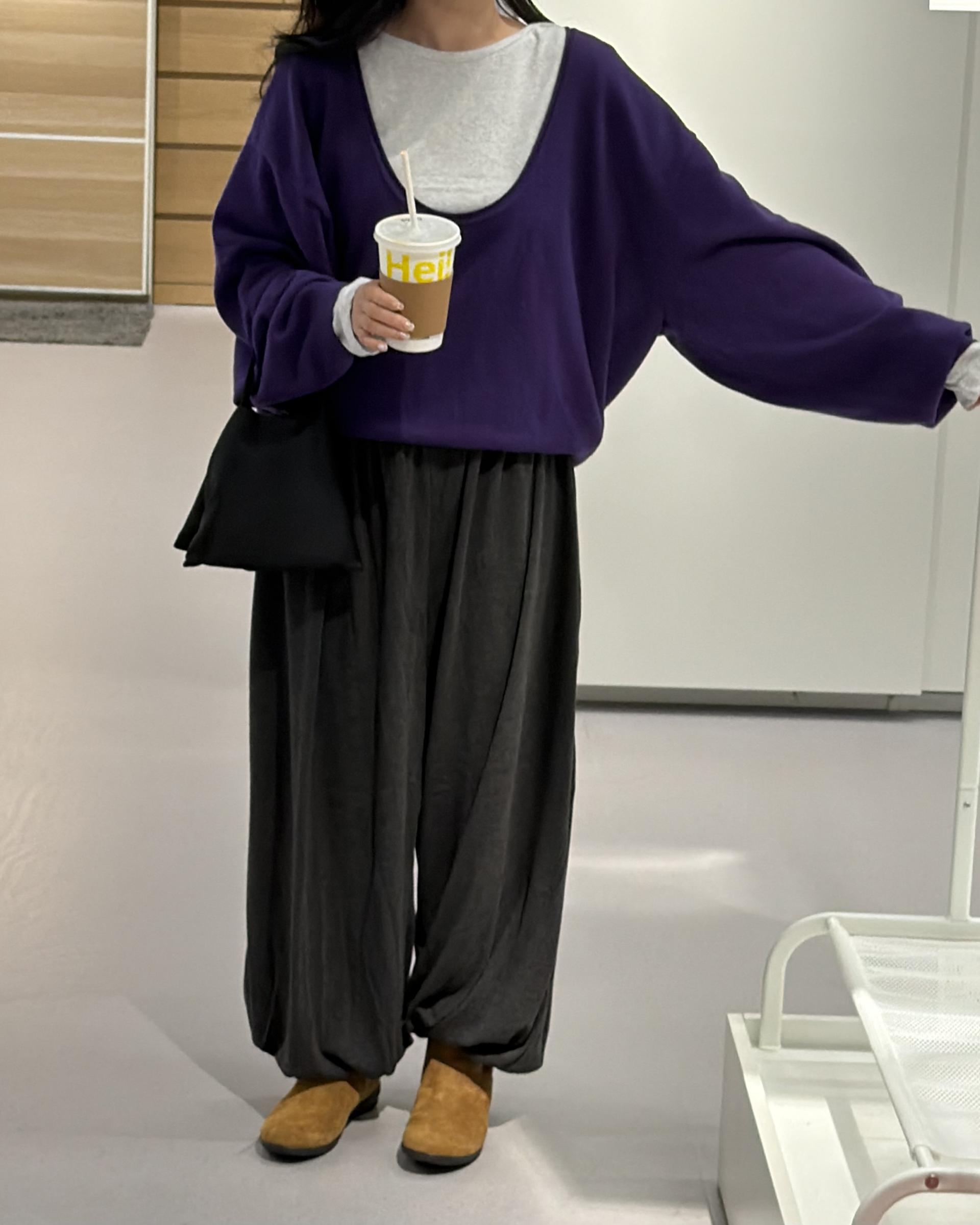savanna harem pants (purple/charcoal/grey)
