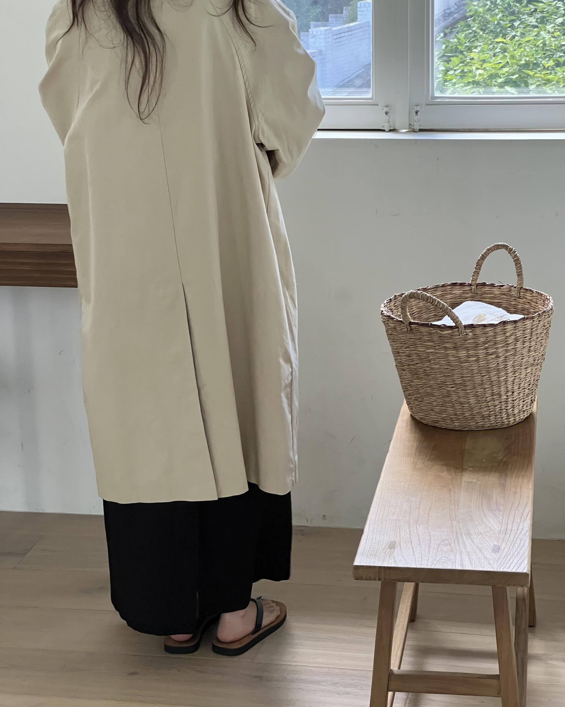base wrinkle skirt (black/cream)