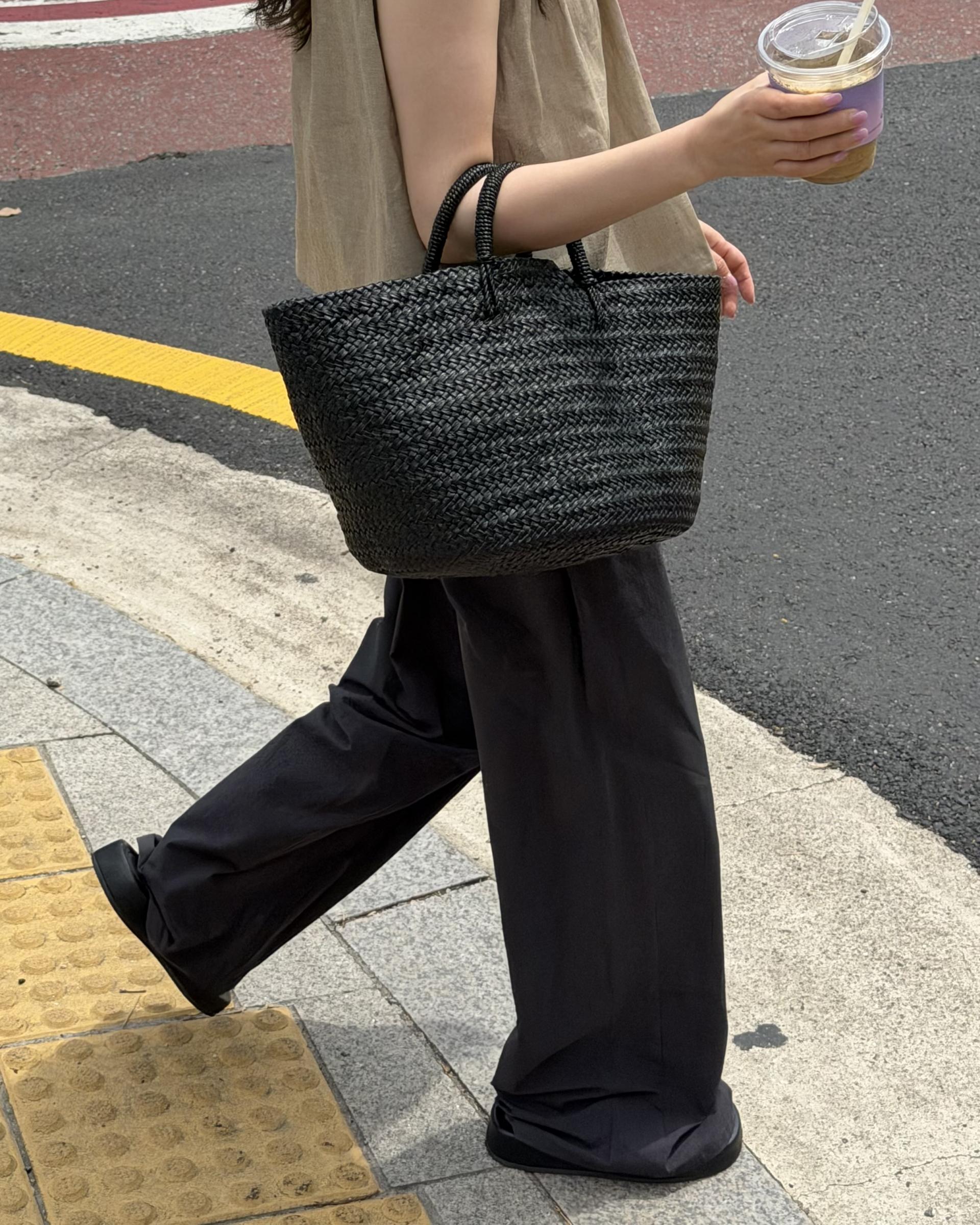 rusk cotton pants (charcoal/navy)
