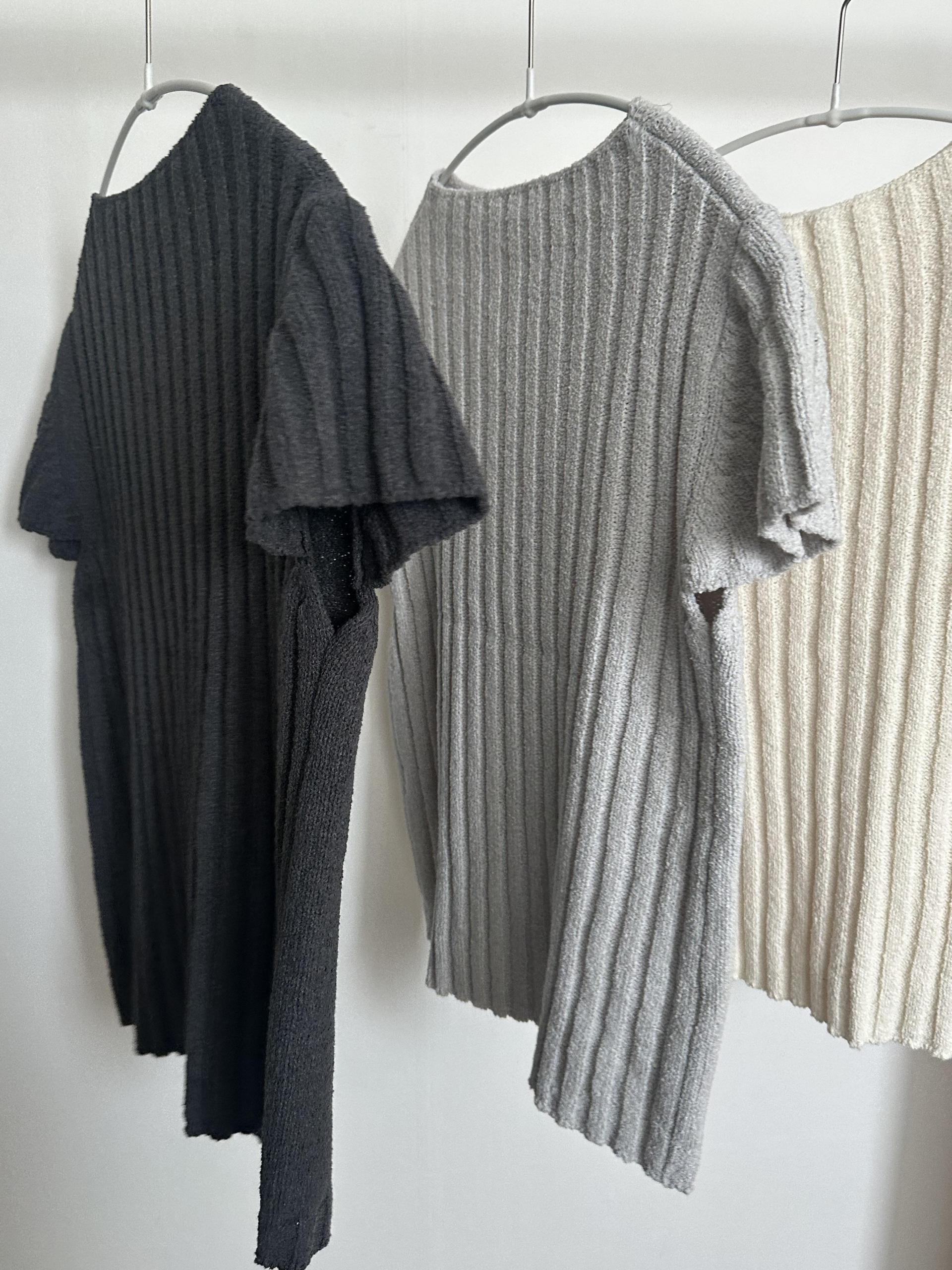 emma half knit (cream/pale grey/charcoal)